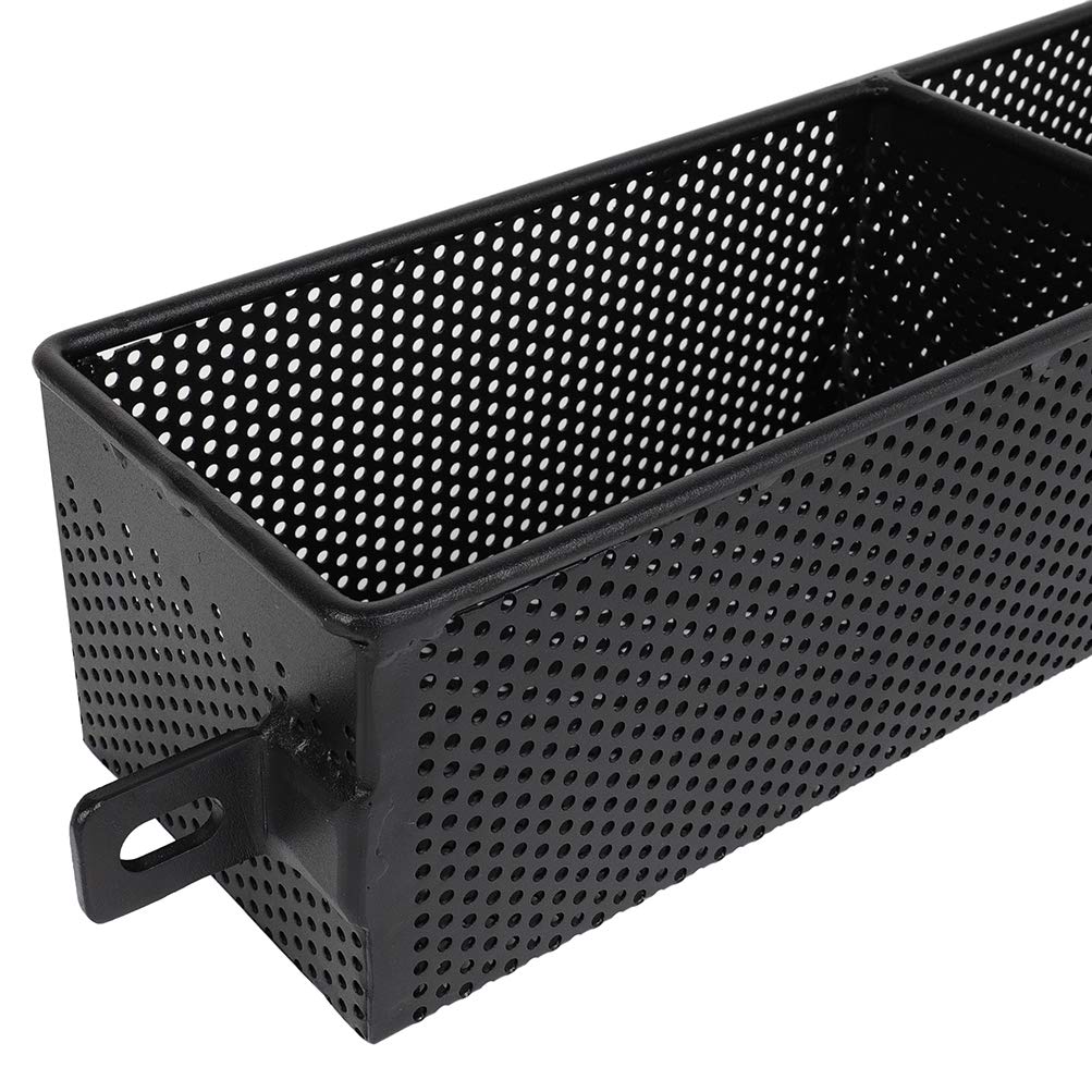 ECCPP Heavy Duty Steel Mesh Golf Cart Front Dash Storage Basket - Organizer Tray for EZGO RXV 2008+ Gas & Electric Models | Additional Utility Storage Solution | Perfect for Golf Course Accessories, Snacks & Personal Items - Black