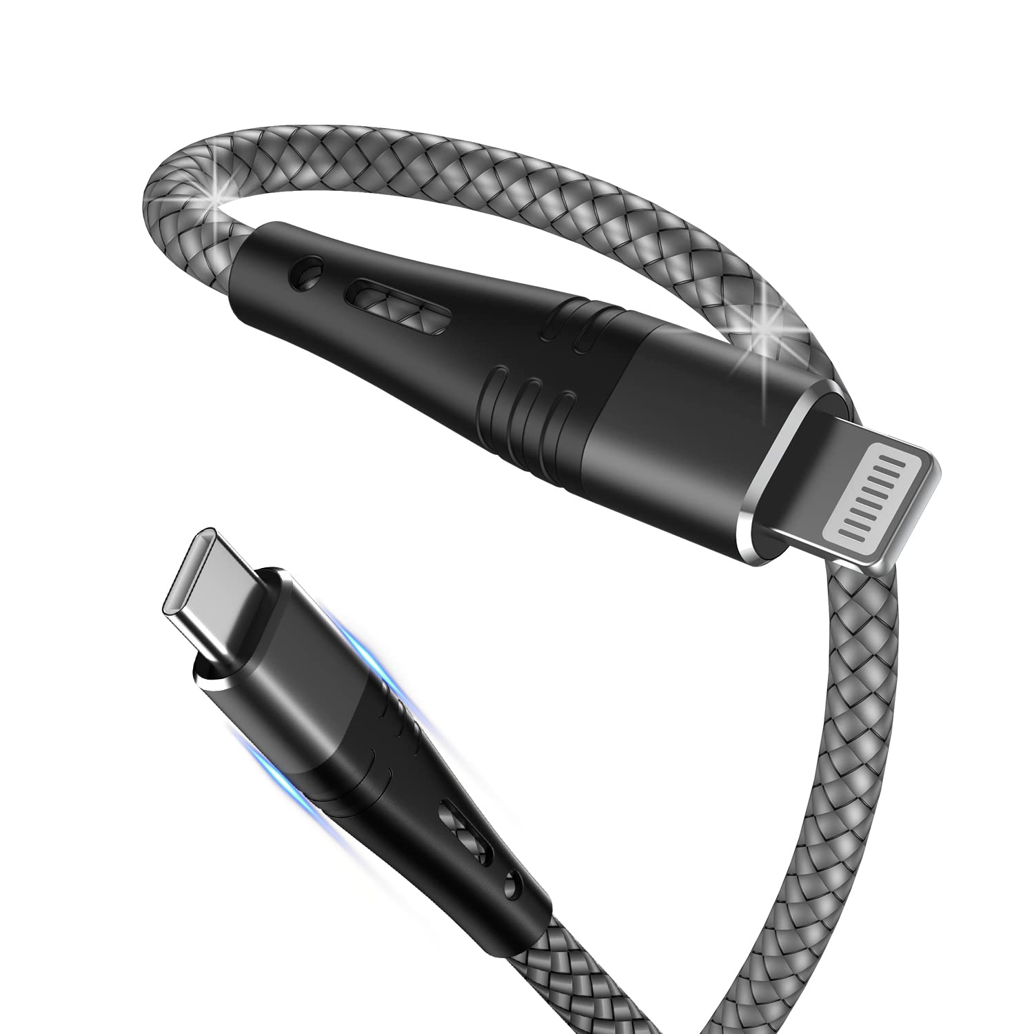 2-Pack 6FT USB C to Lightning Cable Fast Charging & Sync for iPhone 14/13/12/11/X/8 - Durable Nylon Braided Cord for Home, Office & Travel