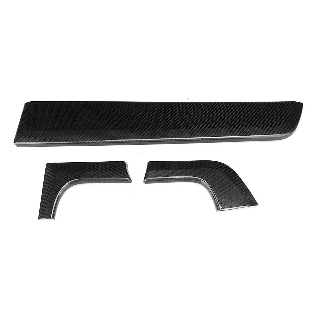 Qiilu 3-Piece Real Carbon Fiber Center Console Trim Kit - Compatible with Porsche Panamera 2017-2020 Models | Luxury Interior Upgrade & Dash Protection for Car Enthusiasts