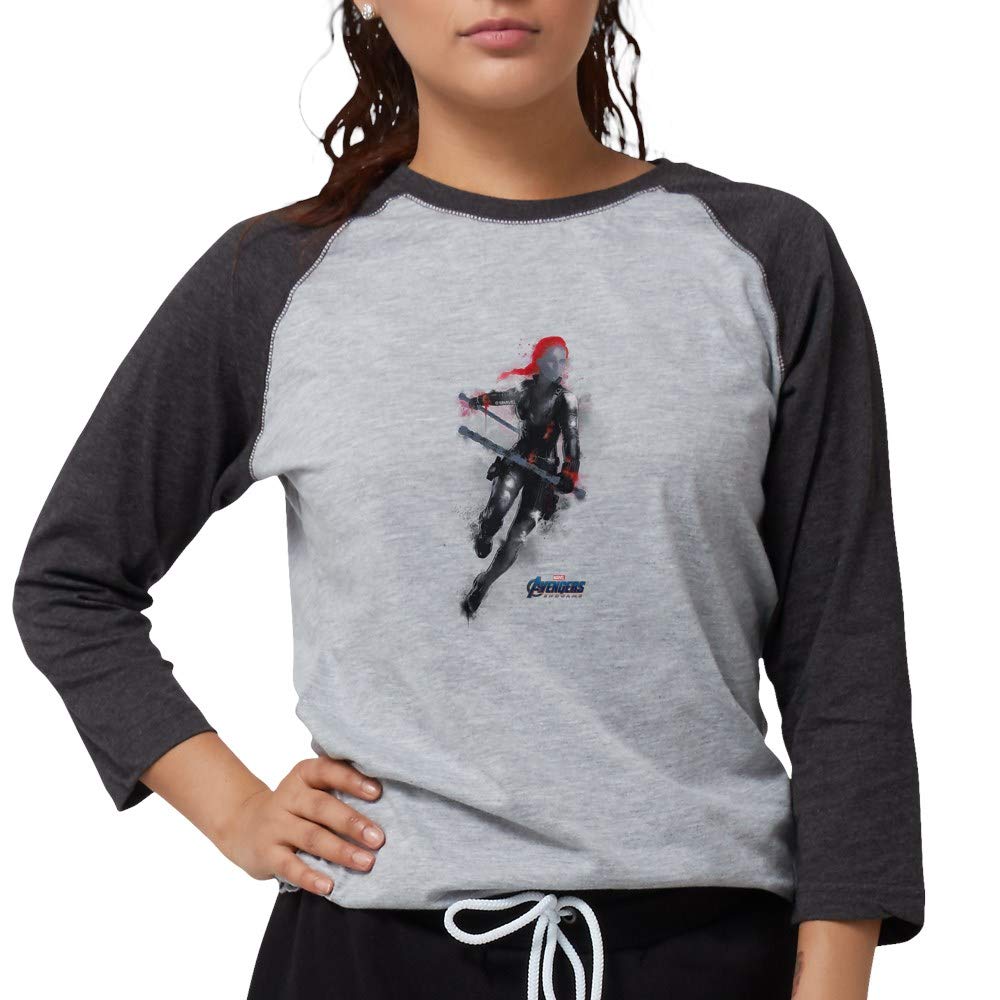 Black Widow Women's Baseball Tee - Marvel Superhero Graphic T-Shirt for Casual Wear & Comic Conventions | Soft Cotton Short Sleeve Top for Everyday Outfits & Superhero Fans