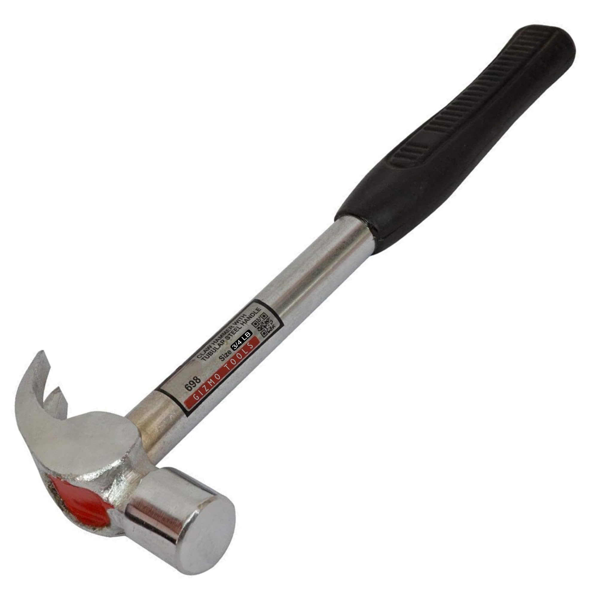GIZMO 3/4 Lb (340g) Heavy Duty Steel Claw Hammer with Curved Handle - Perfect for Construction, Woodworking & Home Repairs