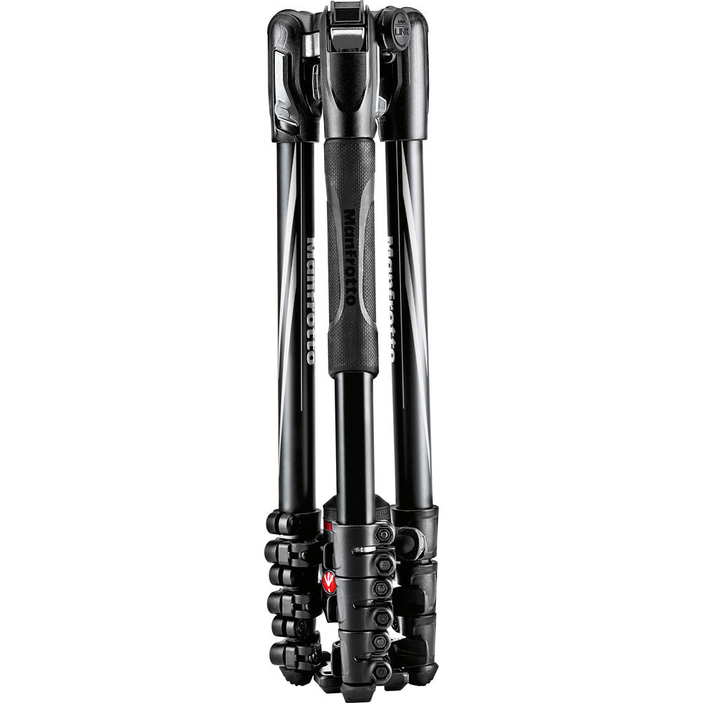 Manfrotto Befree Advanced Lightweight Aluminum Travel Tripod with 494 Ball Head - Lever Lock System (Black) | Compact for Photography, Vlogging & Outdoor Adventures