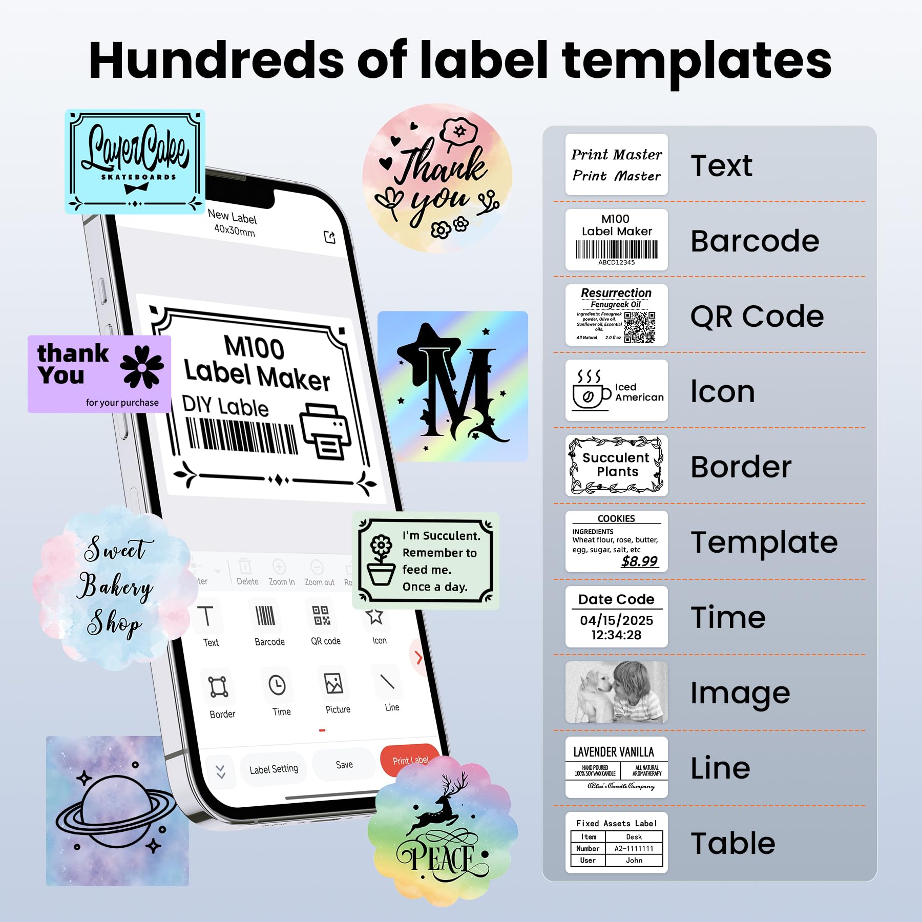 Bluetooth Label Maker Machine with Thermal Tapes - 2 Inch Portable Label Printer for Small Business | 300+ App Templates Compatible with iOS, Android & PC (Black) - Perfect for Shipping, Organizing & Inventory Management