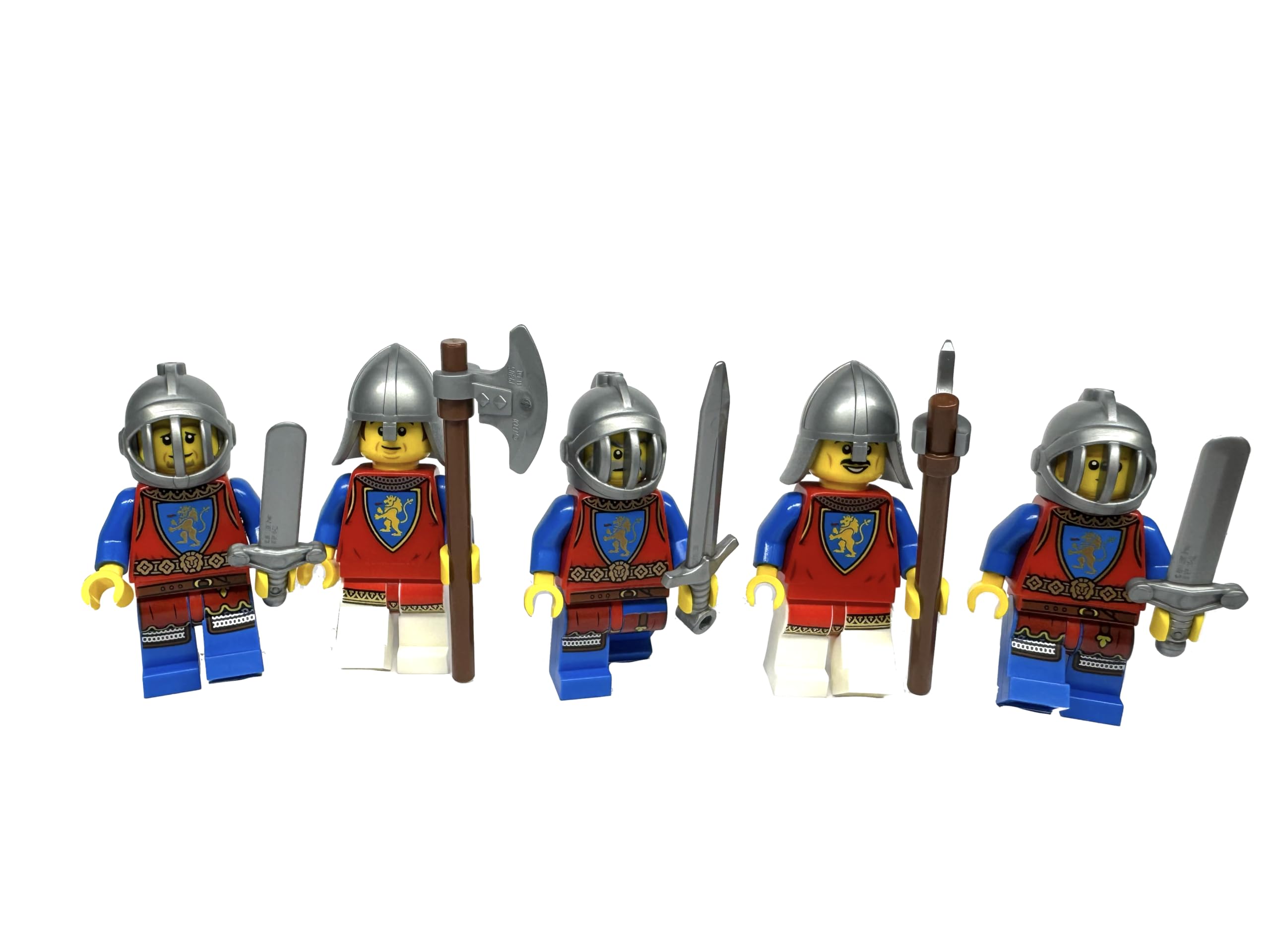 LEGO® Lion Knights Minifigures – Collectible Medieval LEGO® Castle & Fortress Figures (5-Pack) – Perfect for Historical LEGO® Structures, Collections & Battle Scenes