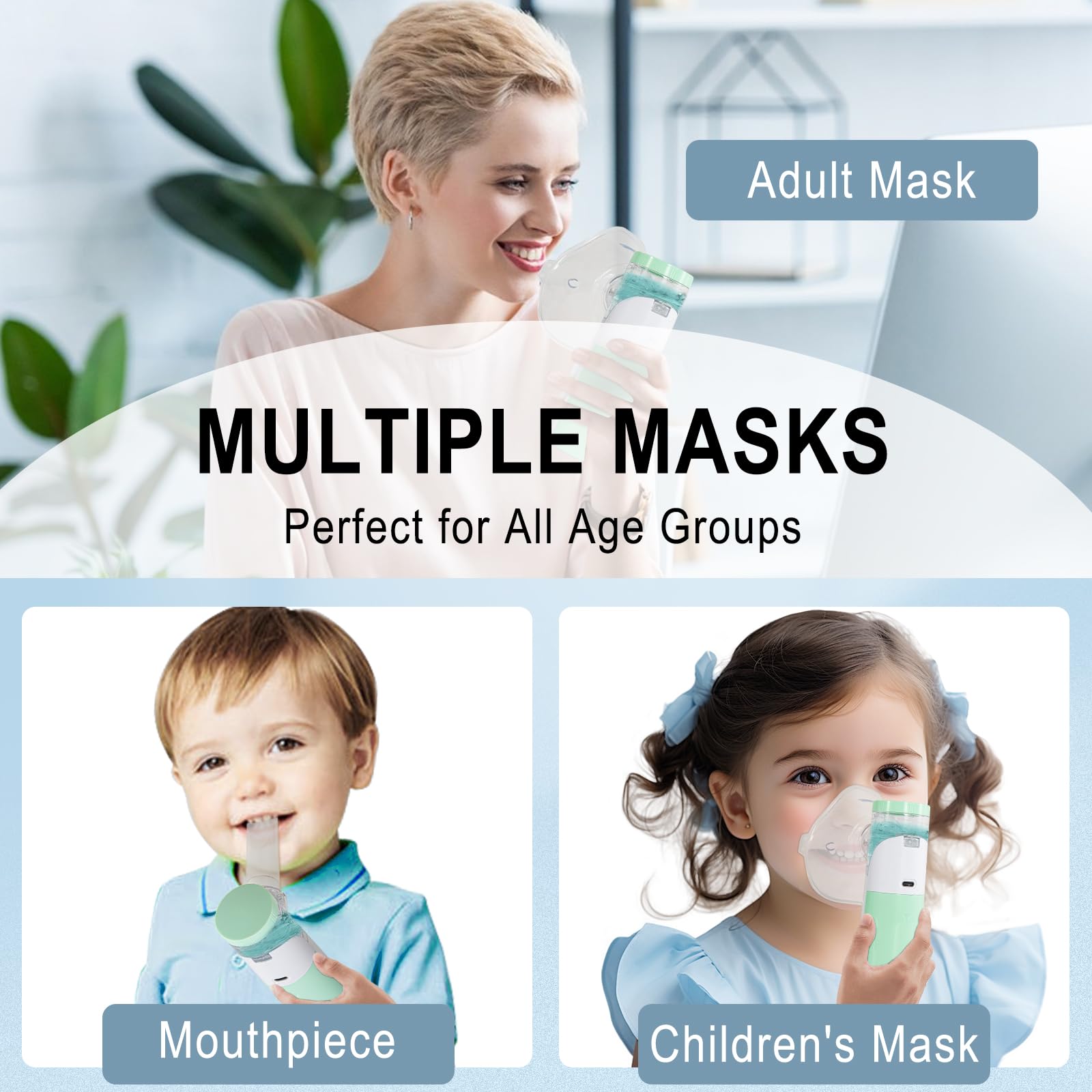 Portable Ultrasonic Nebulizer Machine for Kids & Adults - Handheld Cool Mist Humidifier for Asthma, Allergies & Respiratory Relief - Perfect for Travel, Home & Office Use