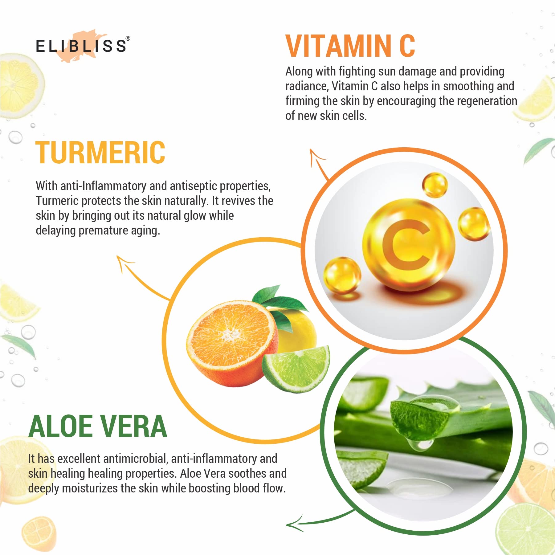 ELIBLISS Vitamin C Face Wash for Brightening & Glowing Skin - SLS & Paraben Free, Toxin-Free Cleanser (Pack of 2) | Gentle Daily Face Wash for Acne-Prone & Sensitive Skin | Perfect for Morning & Night Skincare Routine