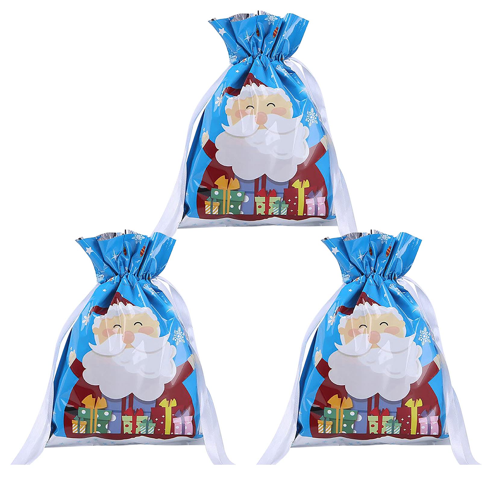 Homlpope UH Christmas Gift Bag - Drawstring Aluminum Foil Bag for Party Favors