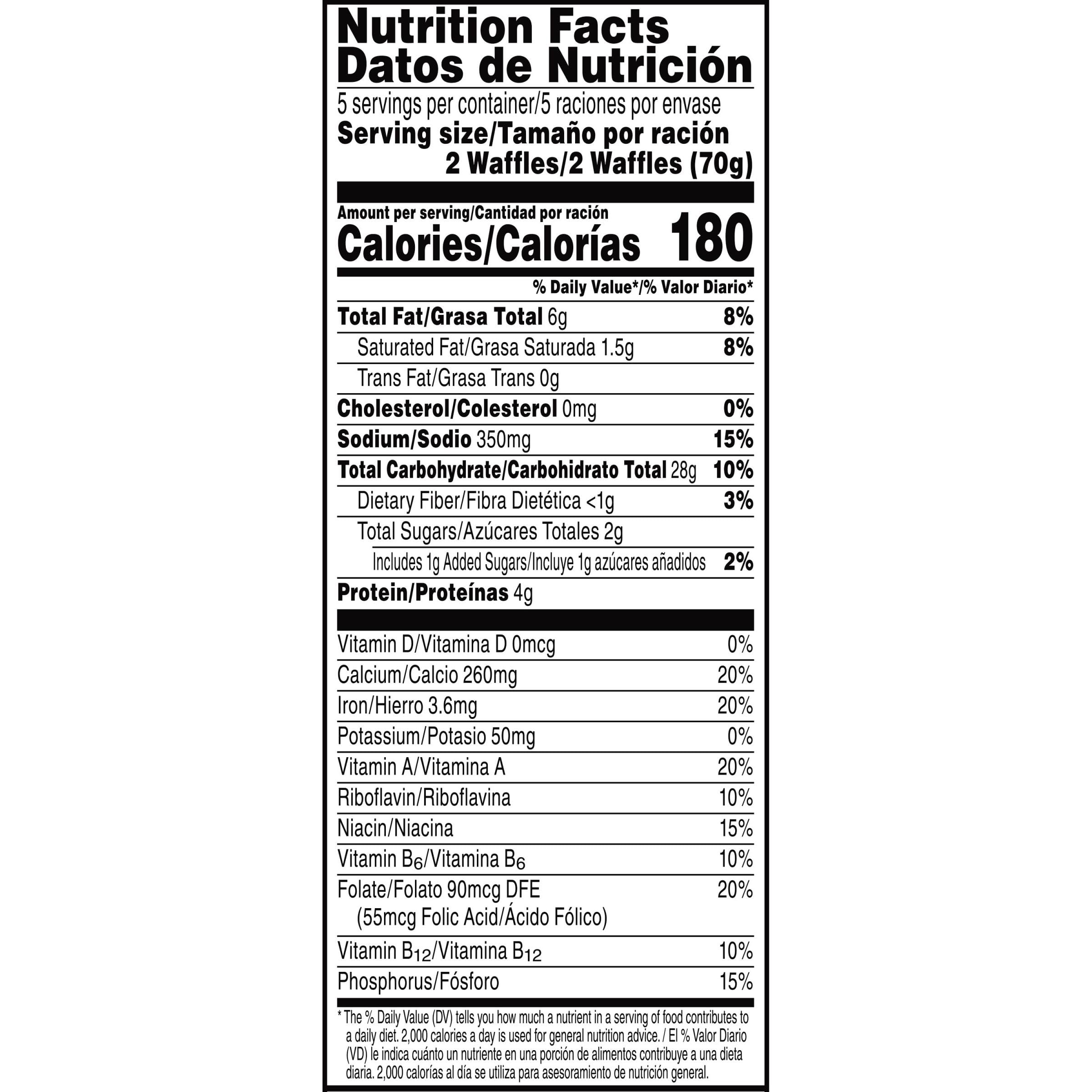 Eggo Frozen Waffles - Buttermilk Flavor, 12.3oz Box (10 Waffles) | Quick & Easy Breakfast Food for Busy Mornings, Kids' School Breakfast or Weekend Brunch