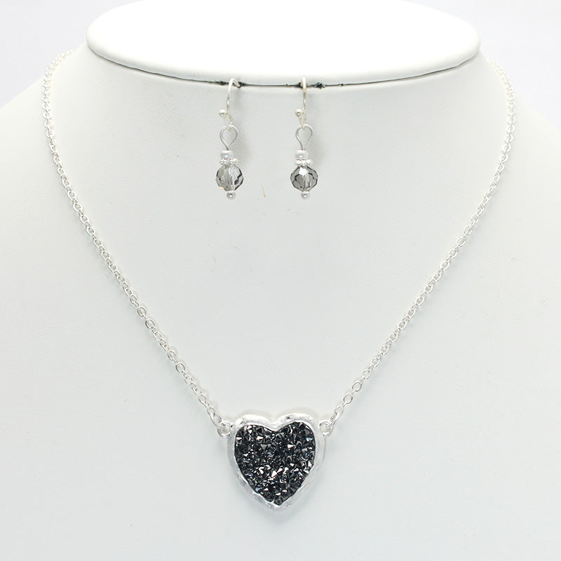Elegant Heart Necklace Set for Women - 14K Gold Plated Romantic Jewelry Gift for Her - Perfect for Valentine's Day, Anniversary & Special Occasions