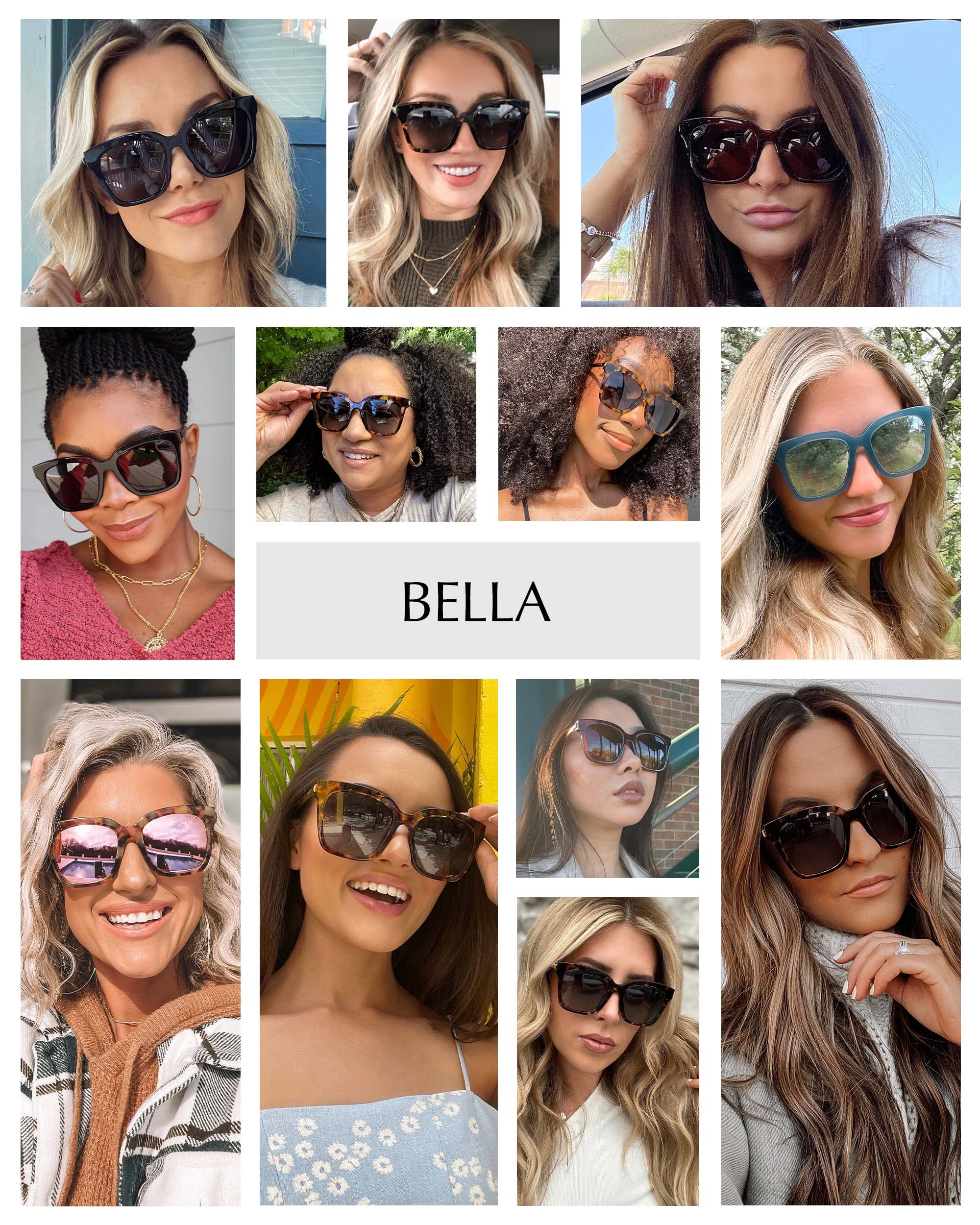 DIFF Bella Designer Square Oversized Sunglasses for Women - UV400 Protection, Tortoise Frame with Giftable Travel Case - Perfect for Beach, Driving & Fashion Accessories