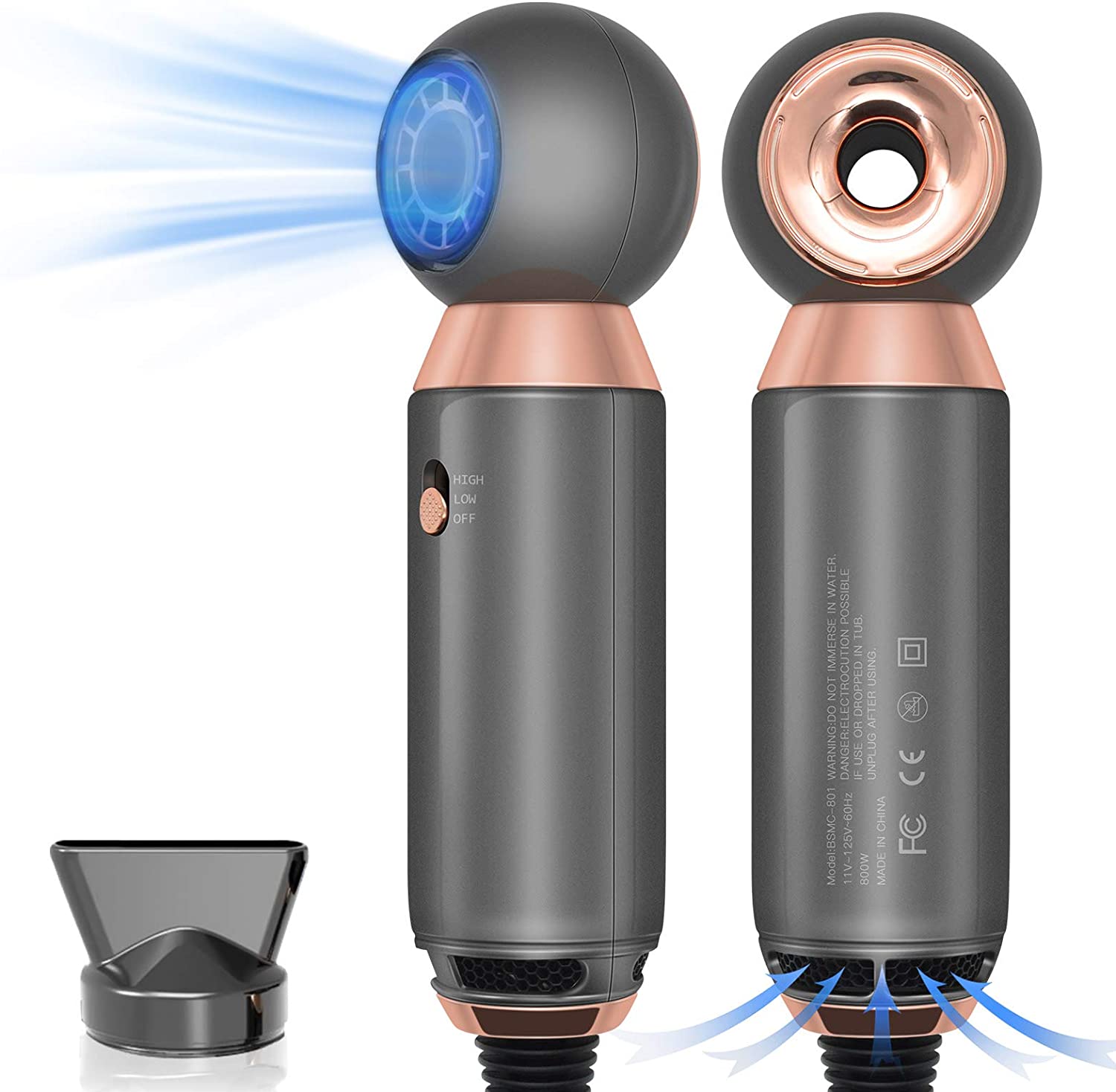 Professional Cyclone Heat Hair Dryer - Fast Drying, Ionic Technology for Frizz-Free Shine | Perfect for Home, Salon & Travel Use
