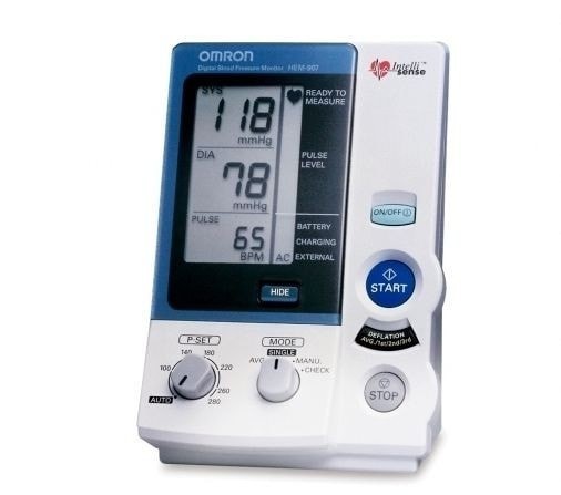 Omron HEM-907XL Professional Digital Blood Pressure Monitor - Accurate Upper Arm Cuff for Home & Clinic Use, Hypertension Management
