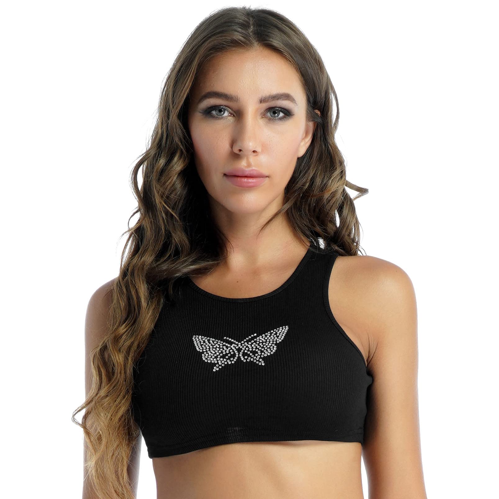 Women's Fashion Ribbed Camisole Crop Tops - Summer Sleeveless Tank Tops & Undershirts for Casual Wear, Layering, and Beach Outfits