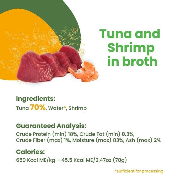 Almo Nature HQS Natural Tuna & Shrimp in Broth Canned Cat Food - Grain-Free Wet Food for Adult Cats - Perfect for Picky Eaters & Sensitive Stomachs - Great for Mealtime, Travel & Emergency Kits