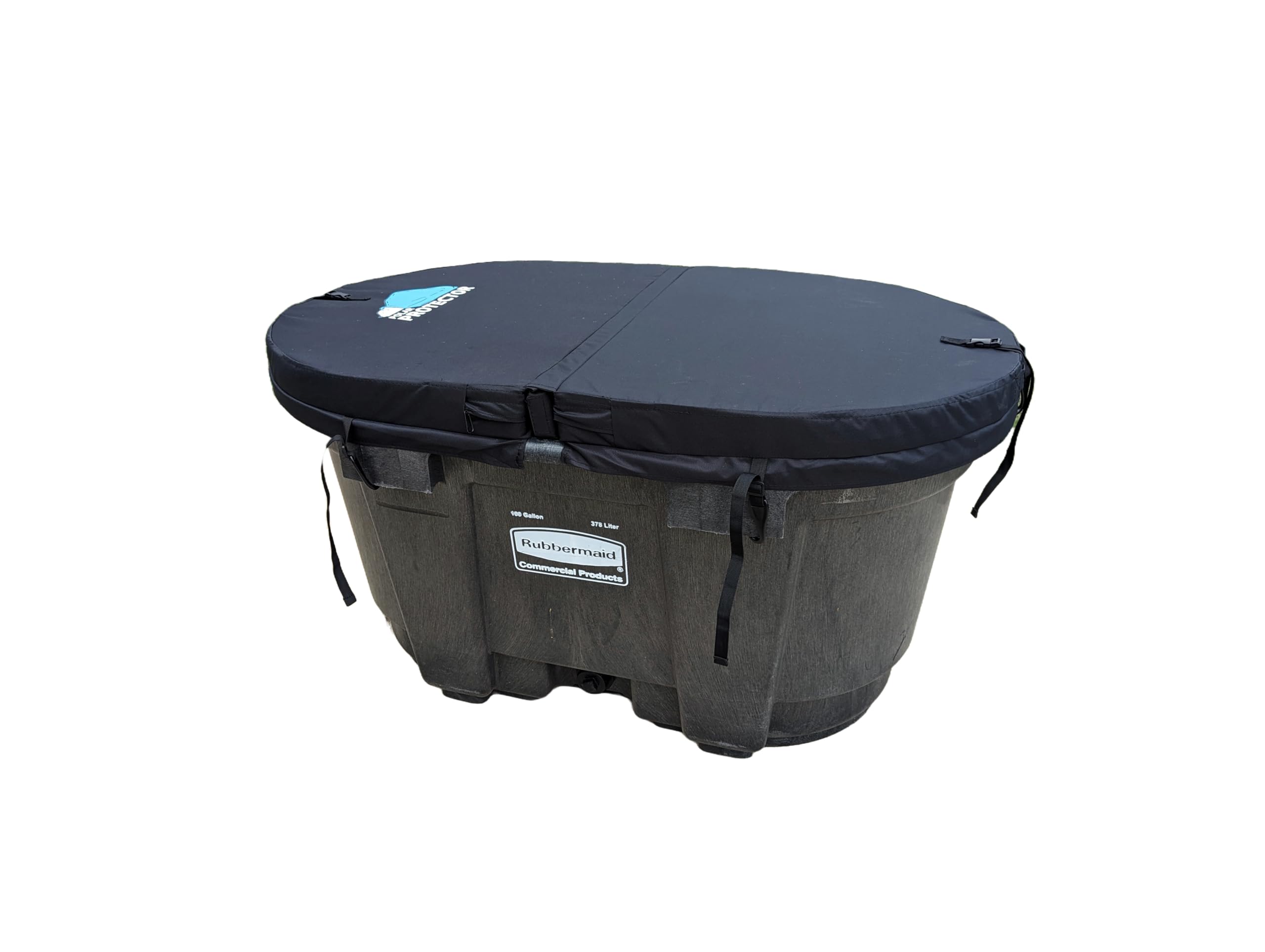 100 Gallon Oval Stock Tank Cover - Insulated Hot Tub & Ice Bath Cover, Waterproof & Rip-Proof for Cold Water Therapy - Keeps Tanks Clean - Perfect for Outdoor Relaxation, Hydrotherapy & Recovery Sessions