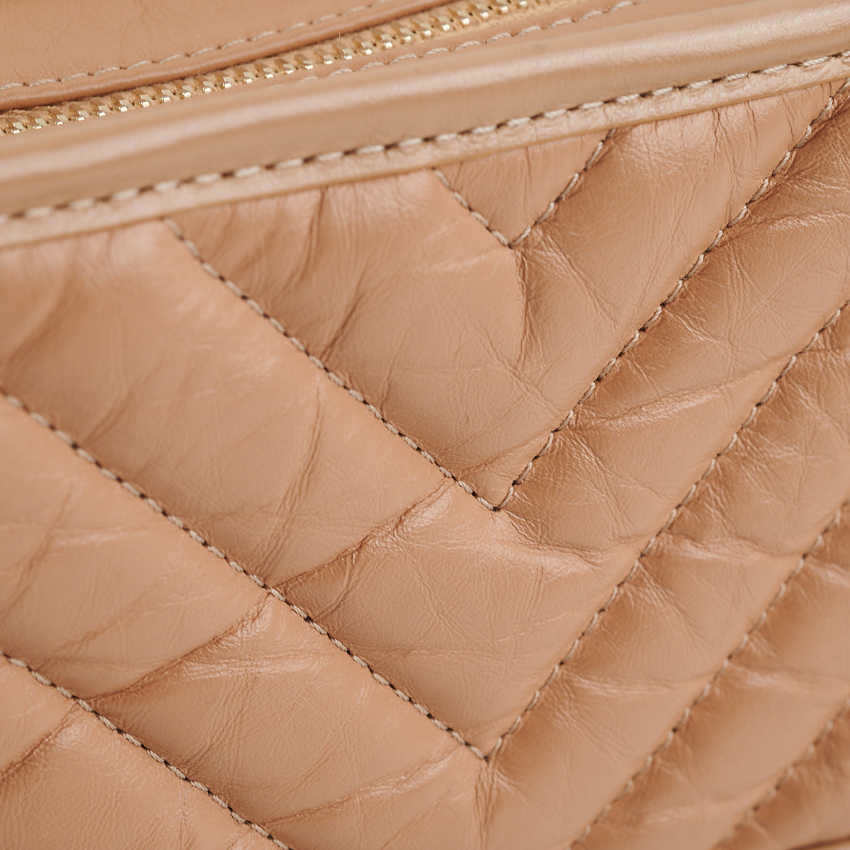 Chanel Chevron Gabrielle Small Handbag in Dark Beige - Luxury Crossbody Bag for Women, Perfect for Date Night & Evening Events