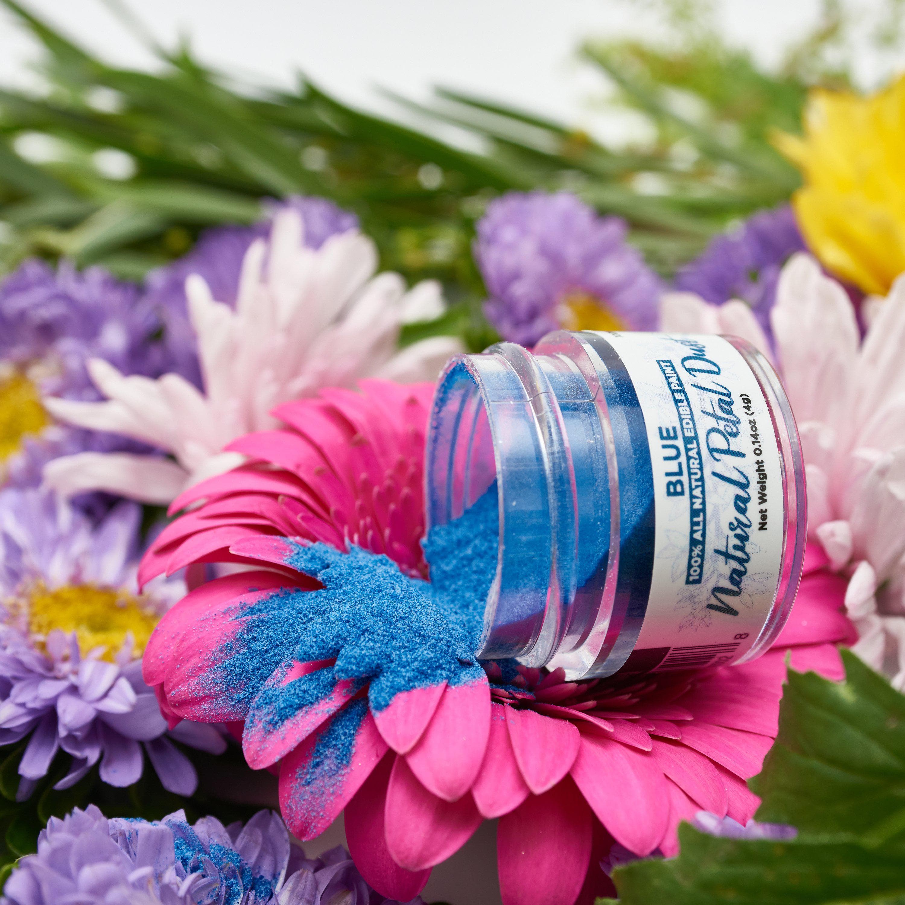 Blue Petal Dust - 4 Gram Jar - Edible Cake & Cookie Decorations for Baking, Wedding Cakes, Cupcakes, and Desserts