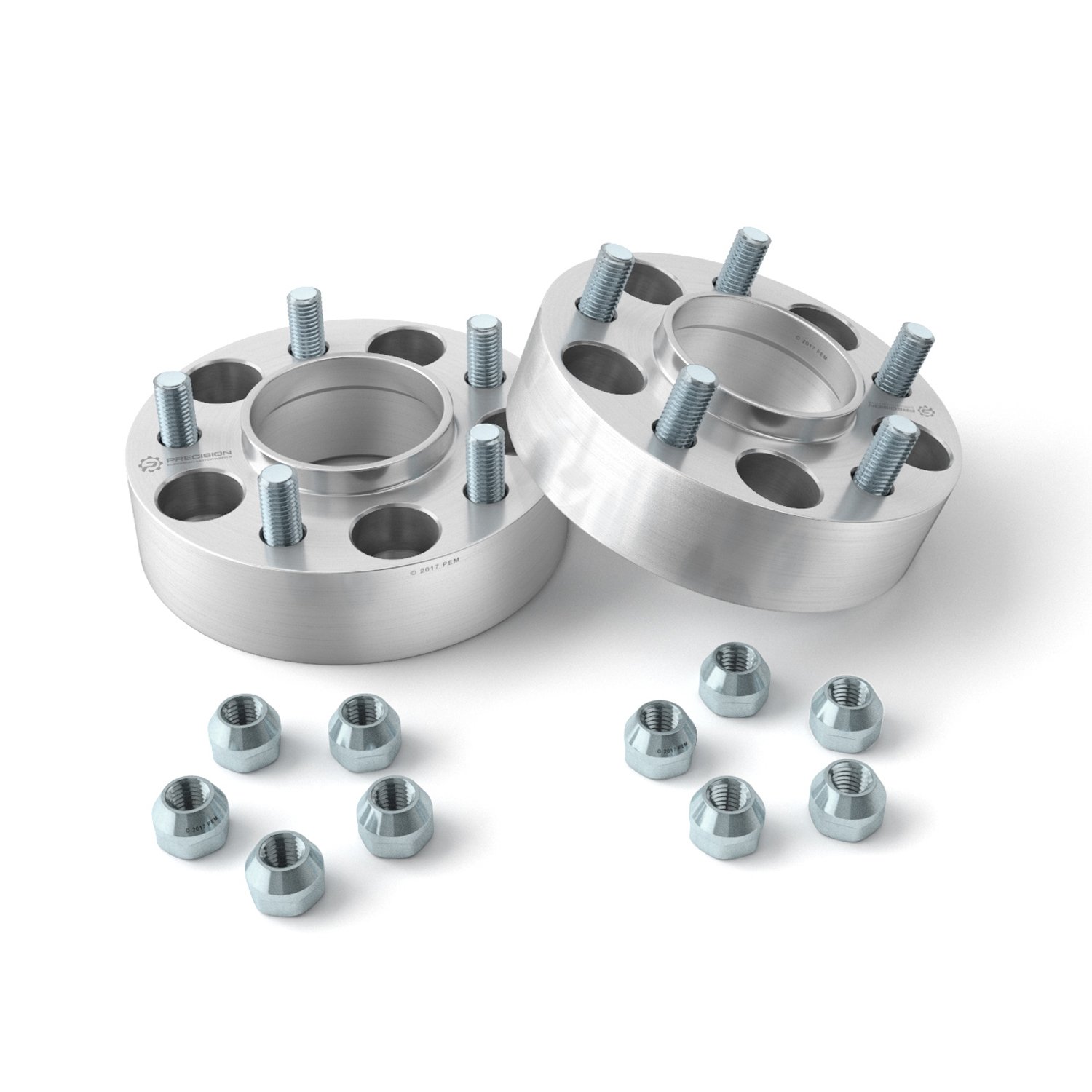 1.5 Inch Hubcentric 5x4.5 Wheel Spacers (70.5mm Bore, 1/2x20 Studs) - Compatible with Ford Mustang, Edge, Crown Victoria, Ranger, Explorer & Lincoln Town Car, Mark 7 - Silver 5x114.3 Wheel Adapters (Pack of 4) - Perfect for Off-Roading, Lifted Trucks & Custom Wheel Fitment