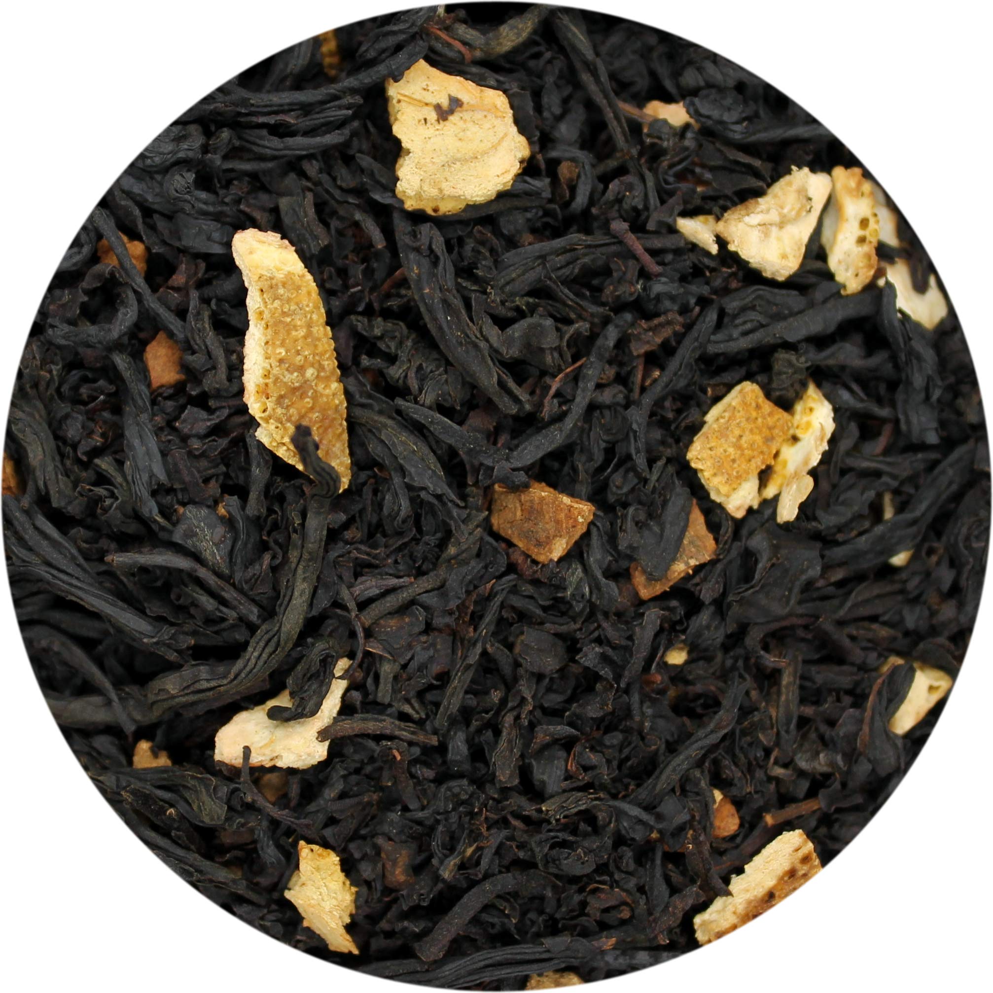 Premium Orange Spice Black Tea Loose Leaf - 3 Ounce (85g) - Handcrafted Blend with Natural Orange & Cinnamon - Perfect for Afternoon Tea, Gift Giving & Relaxation