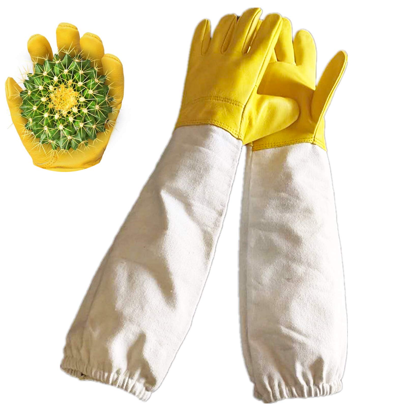 Best Thorn Proof Gardening Gloves for Roses - Durable Goatskin Leather Long Gloves for Pruning, Planting & Protection - Ideal for Rose Bushes, Cactus Handling & Thorny Plant Care