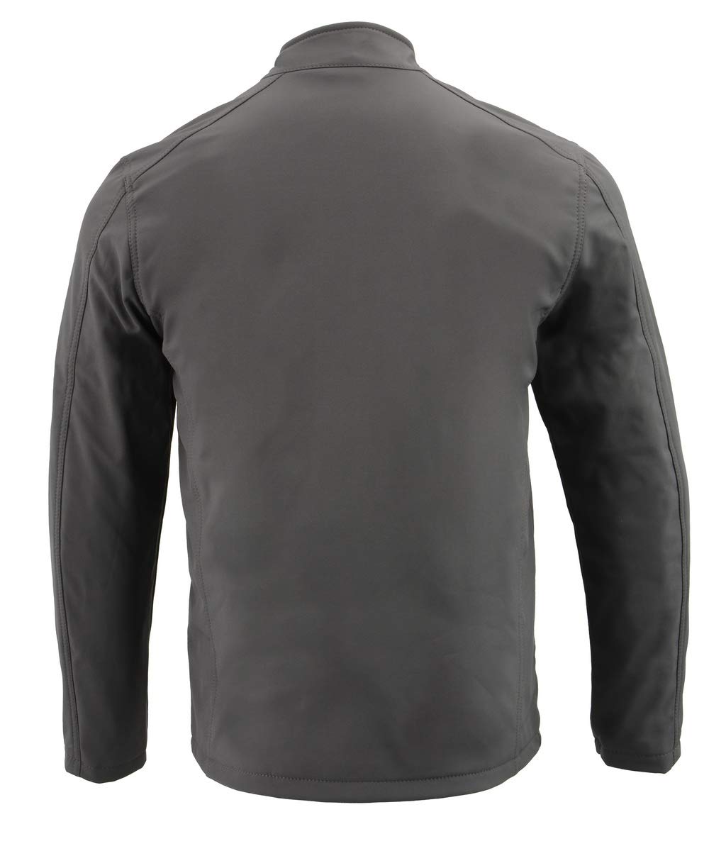 Nexgen Heat MPM11762SET Men's Grey Soft Shell Jacket with Zipper - Lightweight, Water-Resistant & Windproof for Outdoor Activities, Hiking & Casual Wear