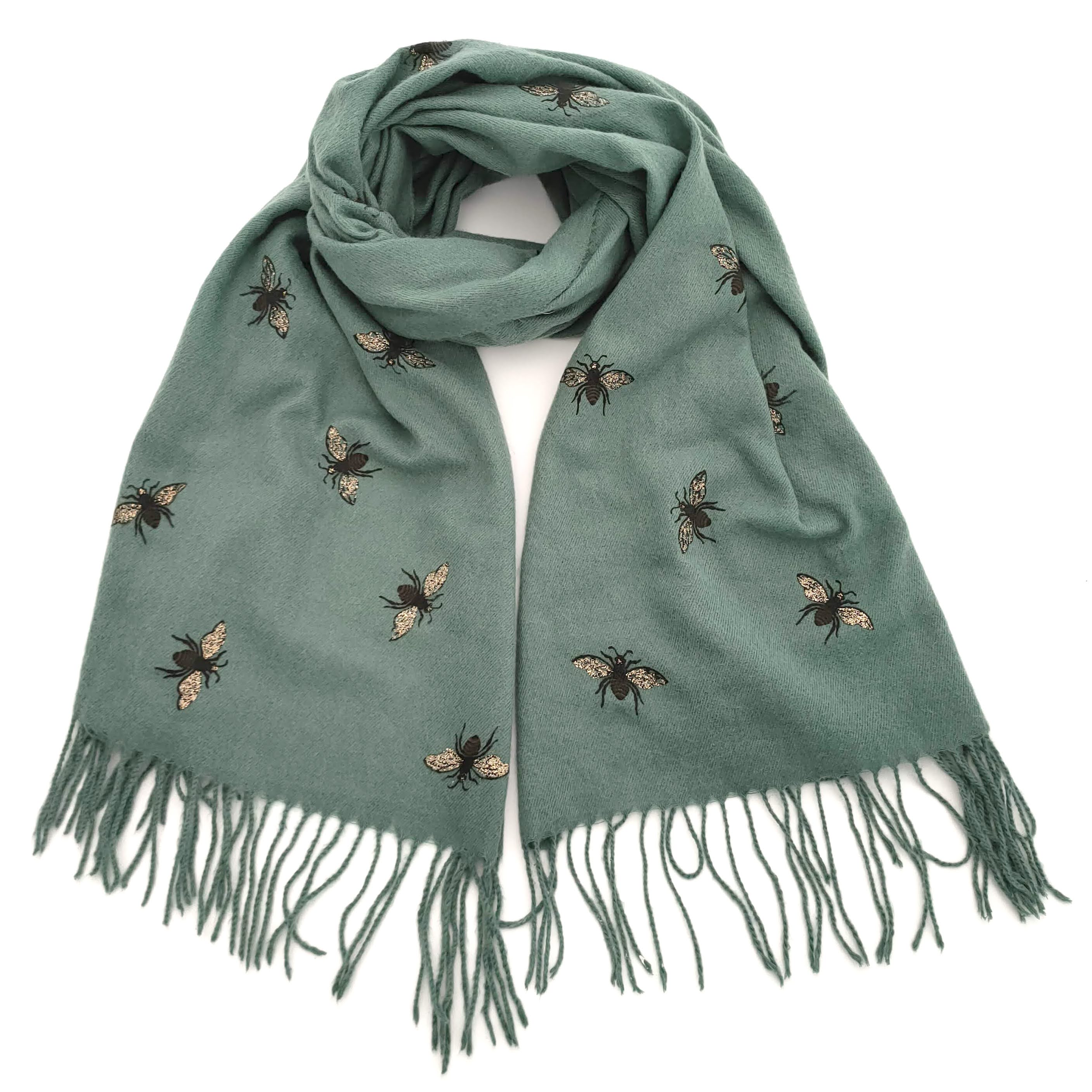 Remo Glitter Bee Pashmina Style Scarf - Elegant Sparkling Shawl for Women, Perfect for Parties, Weddings & Evening Events