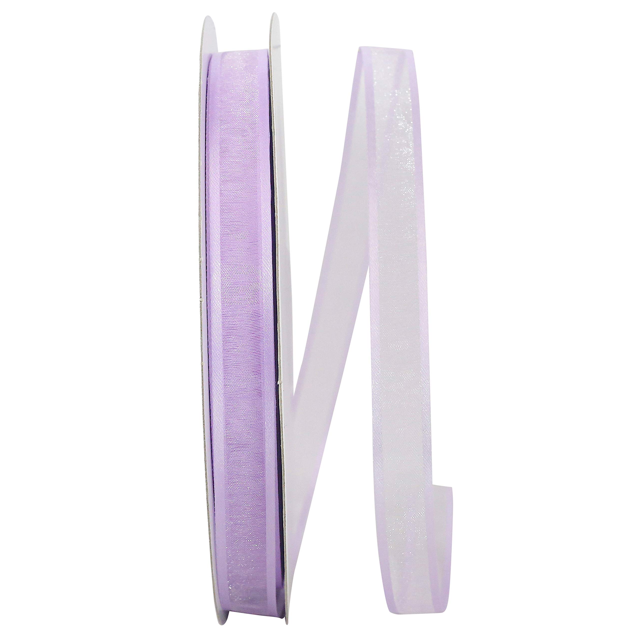 Reliant Ribbon Sheer Satin Edge 2 Ribbon - 5/8 Inch x 100 Yards - Orchid Color - Perfect for Gift Wrapping, Wedding Decorations, DIY Crafts & Hair Accessories