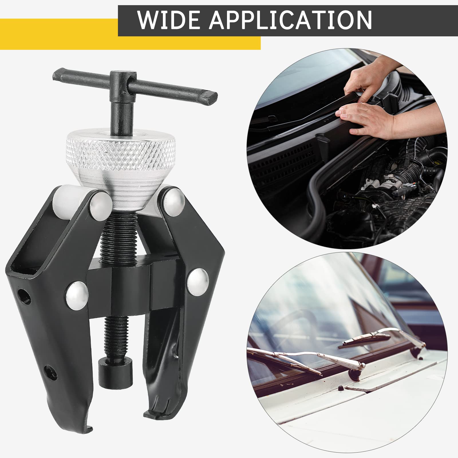 Battery Terminal and Wiper Arm Puller Tool Kit (6-28mm) - Professional Windshield Wiper Removal Tool, Wiper Arm Bearing Remover for Car Repair | Perfect for Auto Mechanics & DIY Vehicle Maintenance