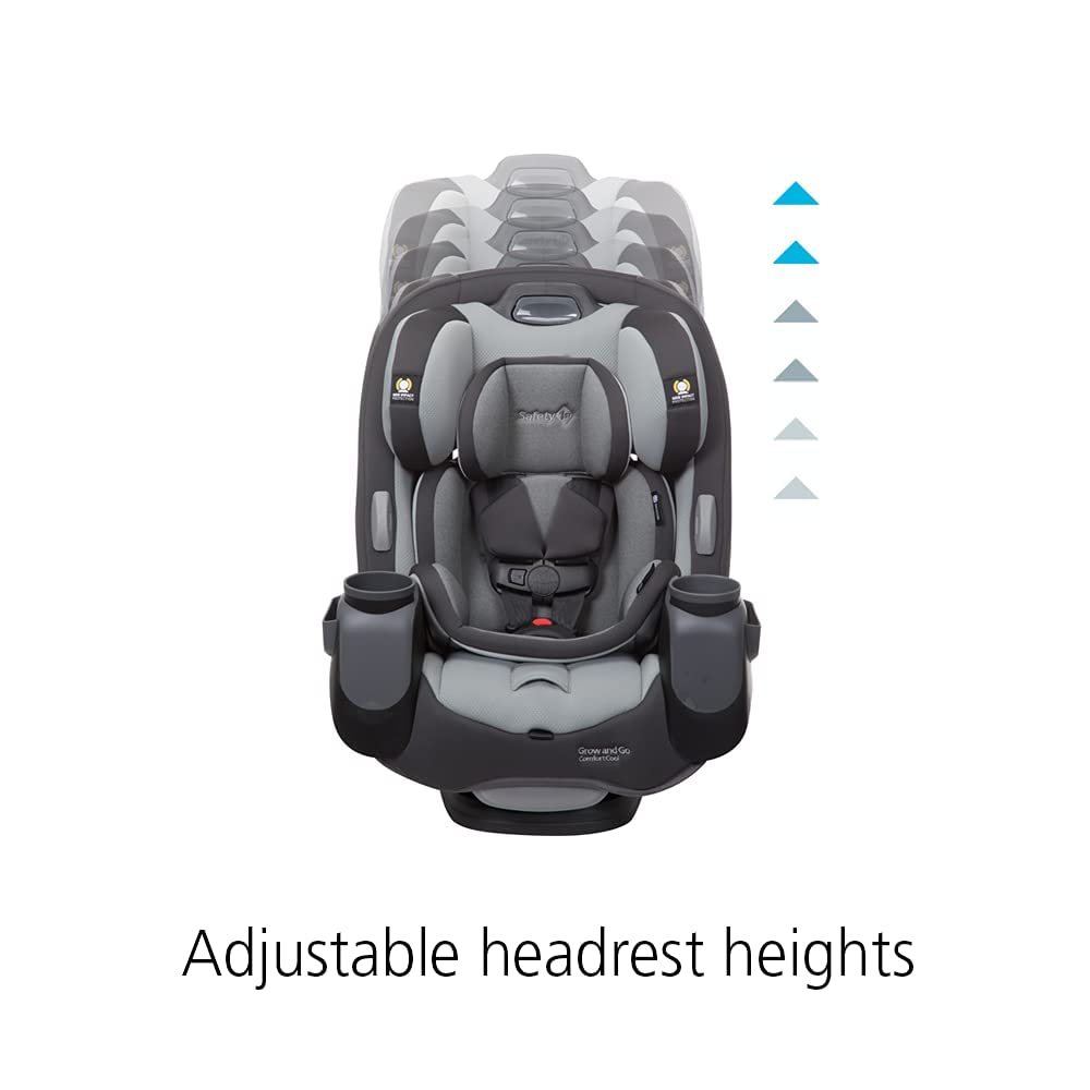 Safety 1st Grow and Go Comfort Cool All-in-One Convertible Car Seat - Rear-Facing (5-50 lbs), Forward-Facing (22-65 lbs), Belt-Positioning Booster (40-100 lbs) - Pebble Path - Perfect for Infants, Toddlers & Big Kids - Safe Travel for Family Road Trips & Daily Commutes