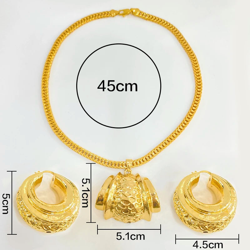 24K Gold African Necklace for Women - Elegant Tribal Jewelry Gift for Her - Perfect for Weddings, Parties & Special Occasions
