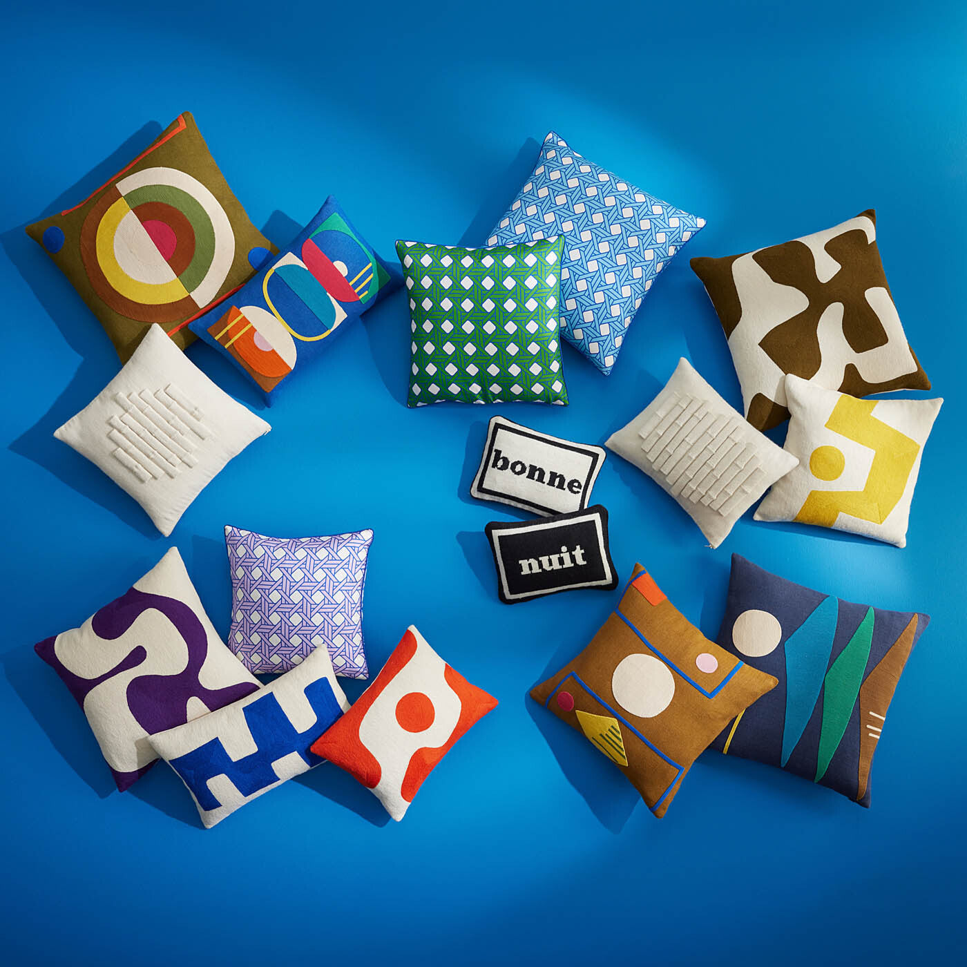 Monterey Shapes Pillow - Soft & Comfortable Geometric Cushion for Kids & Adults - Perfect for Nursery, Bedroom, Sofa & Travel