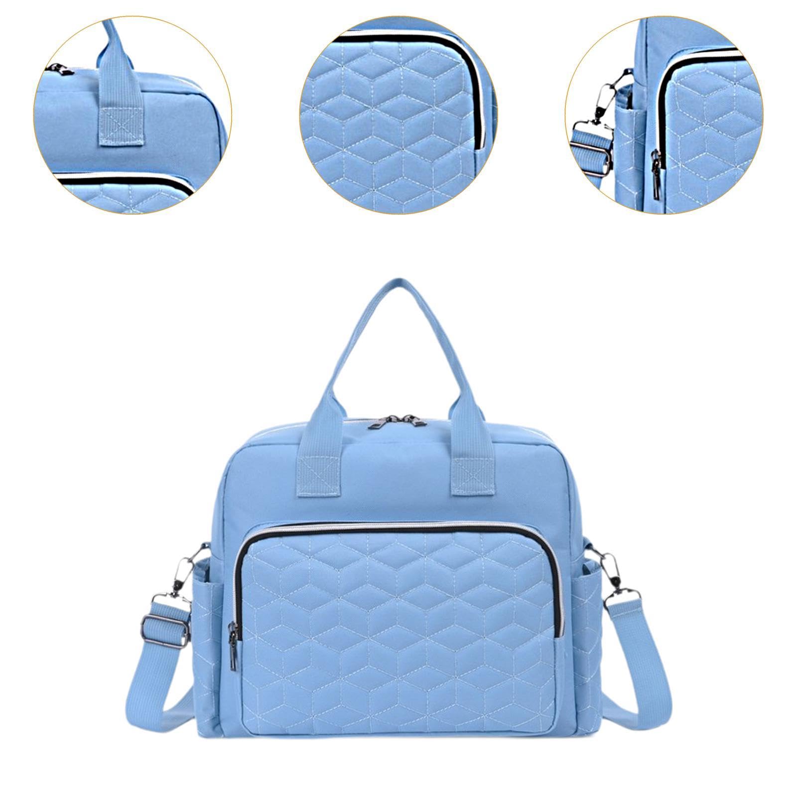 Portable Baby Diaper Bag for Travel & Picnic - Light Blue