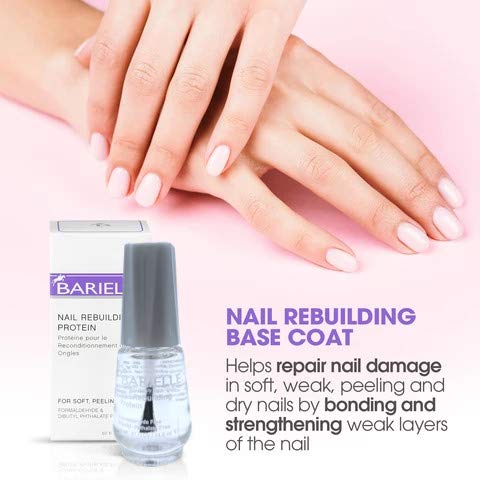 Barielle Nail Rebuilding Protein Treatment - 0.5 oz | Strengthens & Repairs Weak, Damaged Nails | Perfect for Manicures & Nail Care Routine