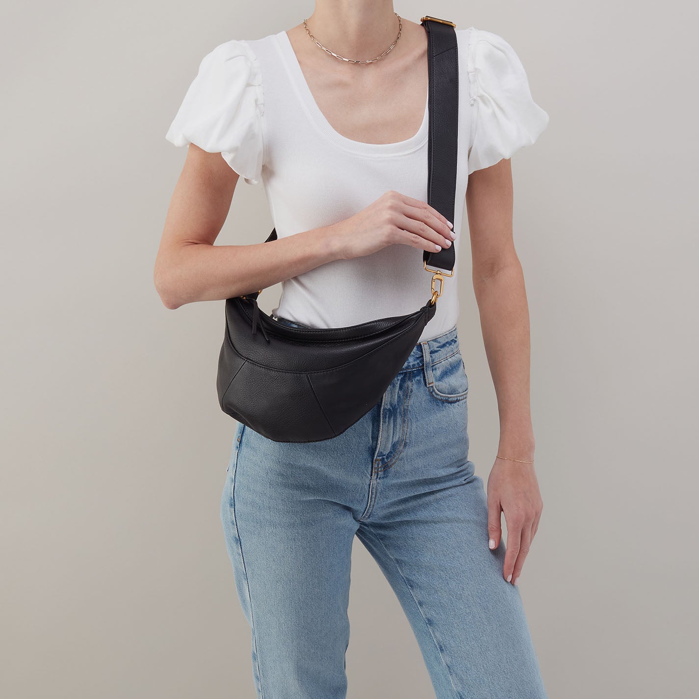 Carmen Sling Bag in Pebbled Leather - Stylish Black Crossbody Purse for Women | Perfect for Work, Travel & Everyday Use