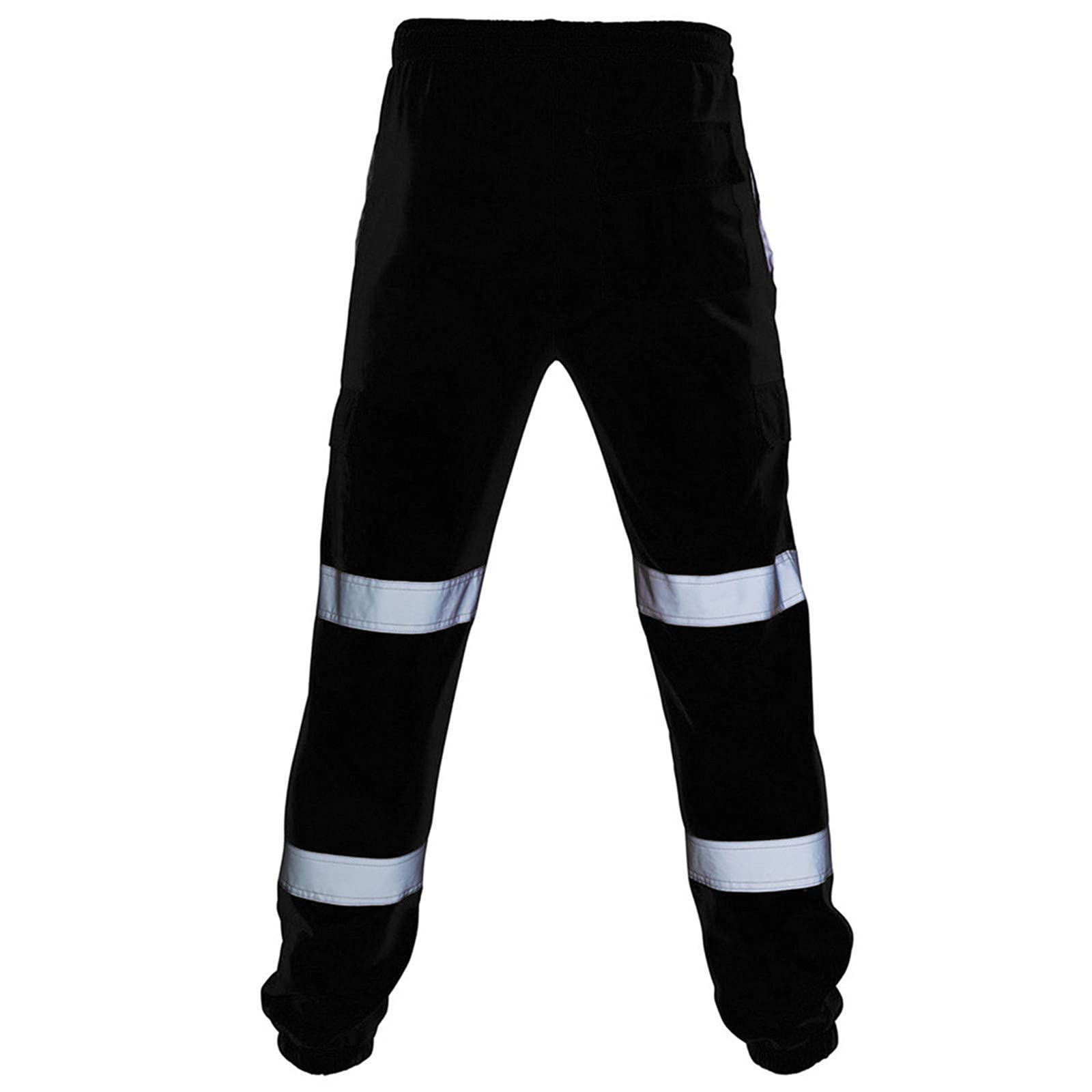 High Visibility Reflective Safety Pants for Men with Pockets & Drawstring - Waterproof Winter Work Pants for Construction, Road Work & Outdoor Activities
