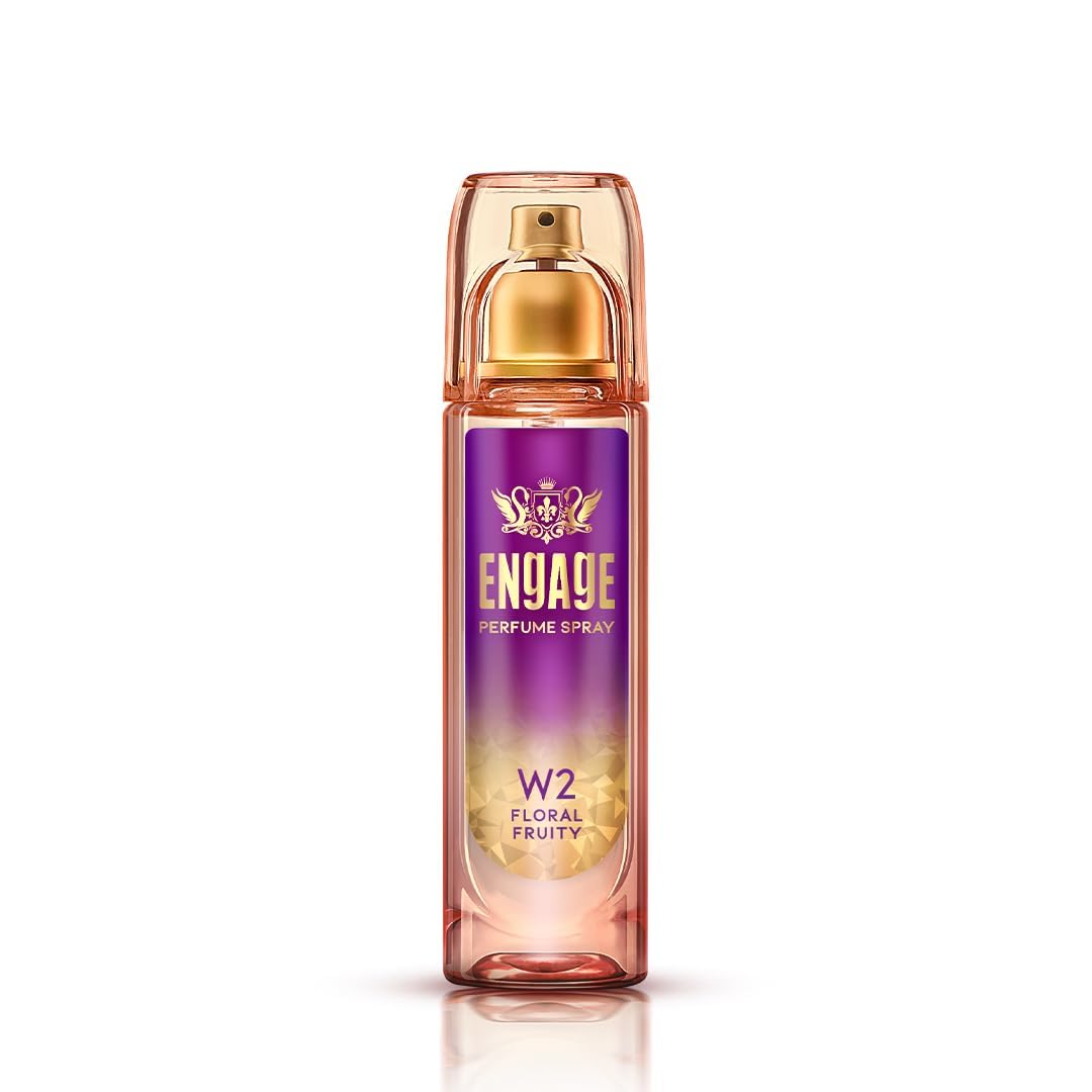 Engage W2 Perfume Spray for Women - 4.0 oz Floral Fragrance Eau de Toilette, Long Lasting & Refreshing Scent - Perfect for Daily Wear, Office, Date Night & Special Occasions
