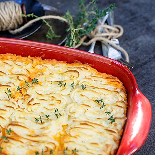Emile Henry 16.5 x 10.6 Inch Large Rectangular Ceramic Baking Dish - Ultime Collection in Burgundy | Oven Safe, Perfect for Casseroles, Lasagna & Roasting