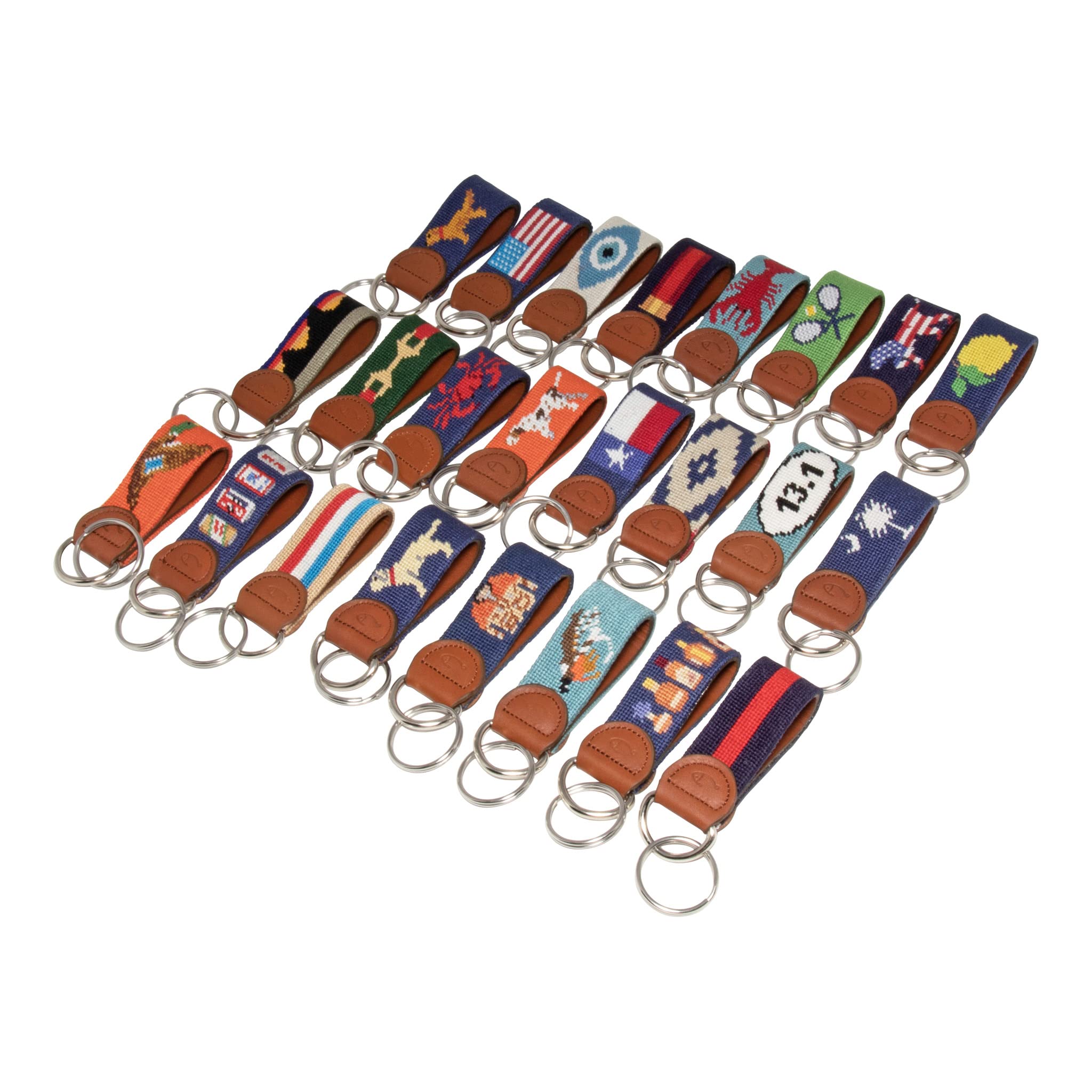 Premium Hand-Stitched Leather Key Fob - Durable & Stylish Keychain for Car Keys, House Keys & Office Keys | Perfect Gift for Men & Women | Everyday Carry Essentials