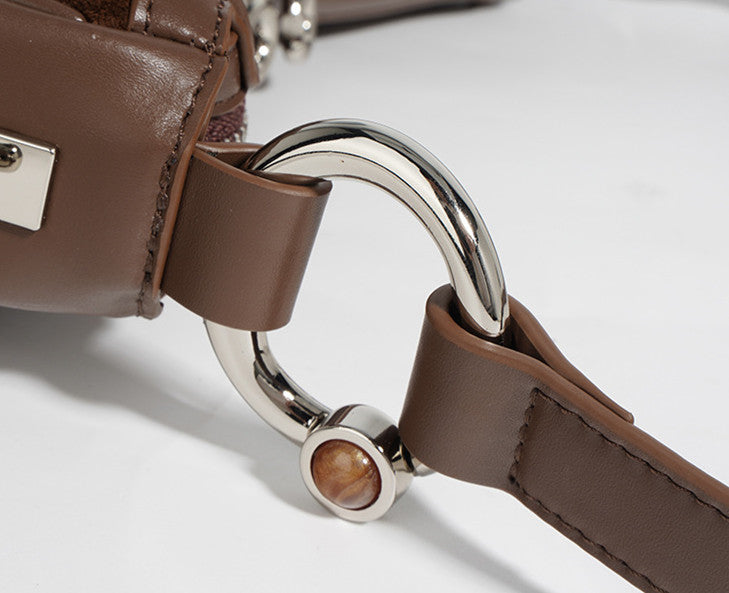 Stylish Leather Half Moon Crossbody Bag for Women - Trendy Boho Shoulder Purse - Perfect for Date Nights, Travel & Everyday Use