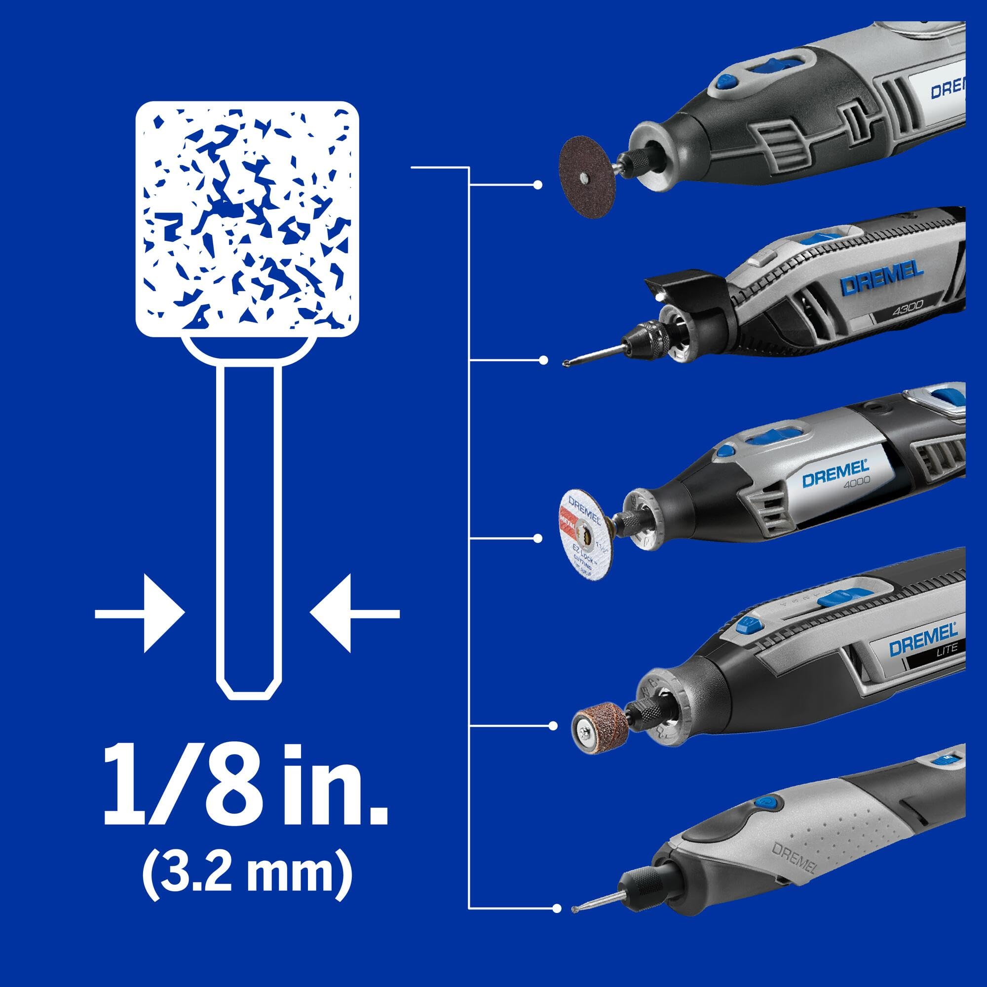 Dremel 726-01 20-Piece Rotary Tool Cleaning & Polishing Kit with Storage Case - Buffing Wheels, Polishing Bits & Compound for Jewelry, Metal & DIY Projects