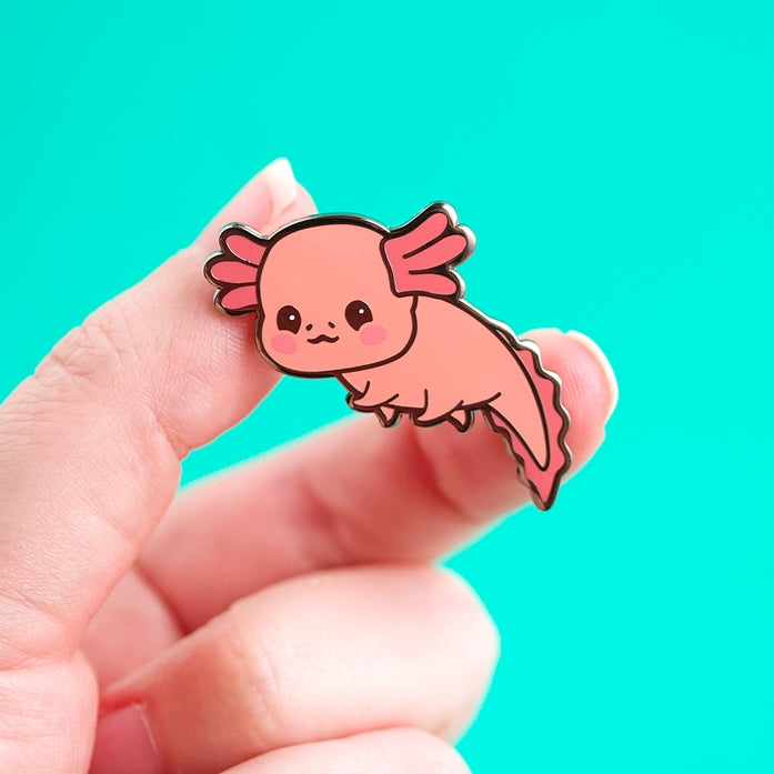 Cute Axolotl Enamel Pin - Kawaii Mexican Salamander Brooch for Backpacks, Jackets & Gifts | Unique Collectible Accessory for Pin Lovers & Animal Enthusiasts