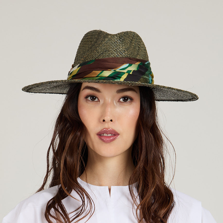 Stylish Emmanuelle Fine Raffia Fedora Hat for Women - Summer Beach, Garden Party & Outdoor Fashion Accessory