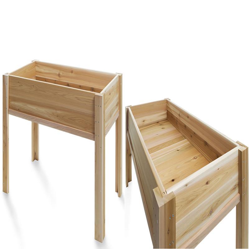 Premium Cedar Raised Garden Bed with Legs - Elevated Planter Box for Vegetables, Herbs & Flowers - Perfect for Patio, Deck & Small Space Gardening
