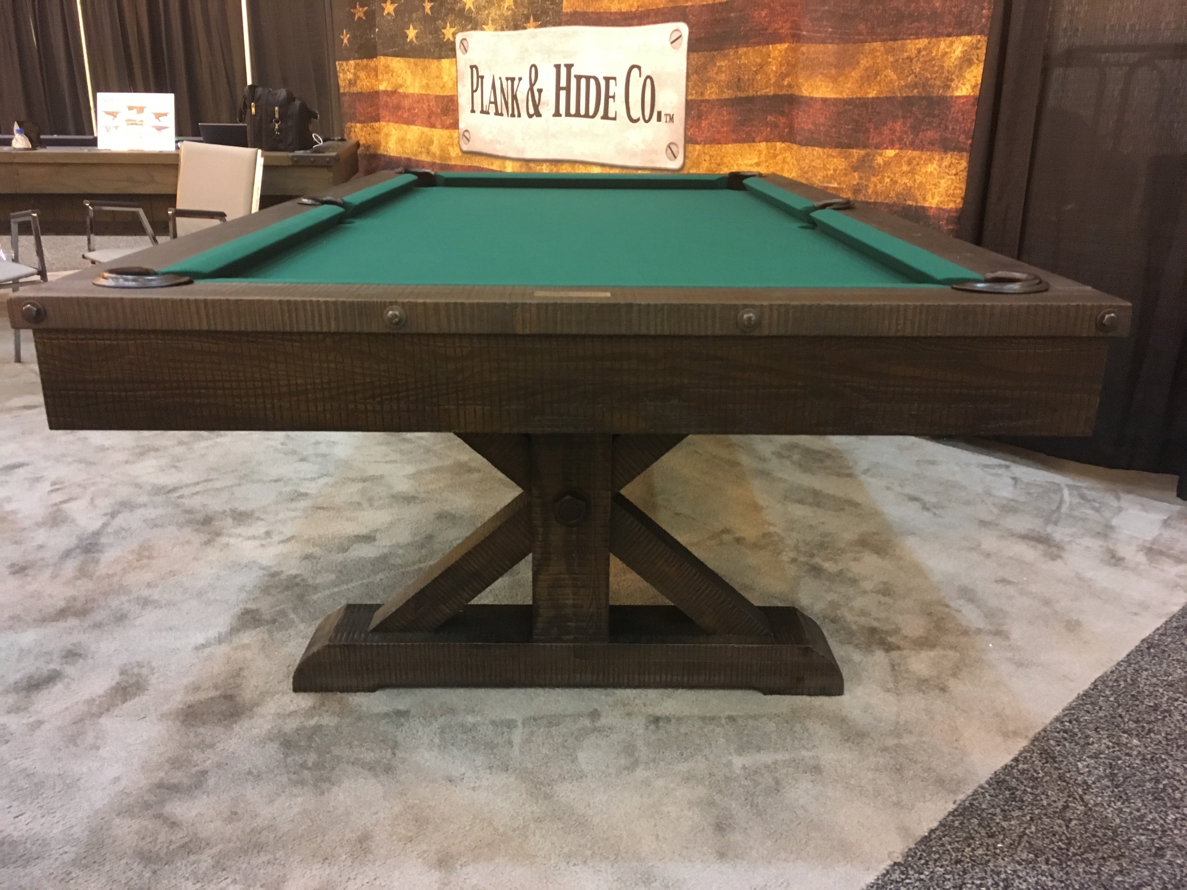 Otis Pool Table - Premium 8-Foot Billiard Table for Home Game Room, Durable Slate Bed with Leather Pockets - Perfect for Family Fun & Entertainment