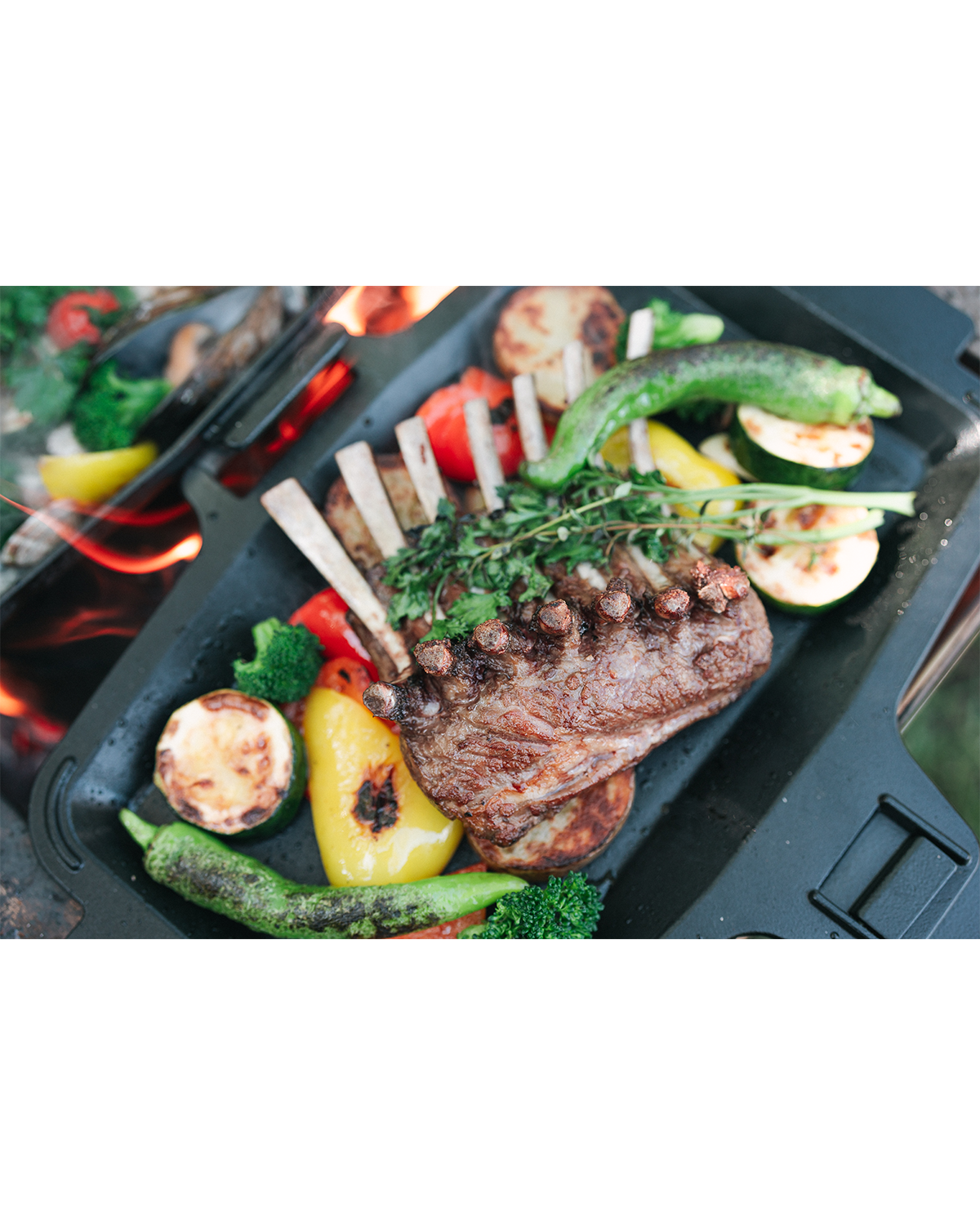 Premium Cast Iron Sandwich Press & Grill Pan - Perfect for Paninis, Grilled Cheese, and Breakfast Sandwiches at Home or Camping