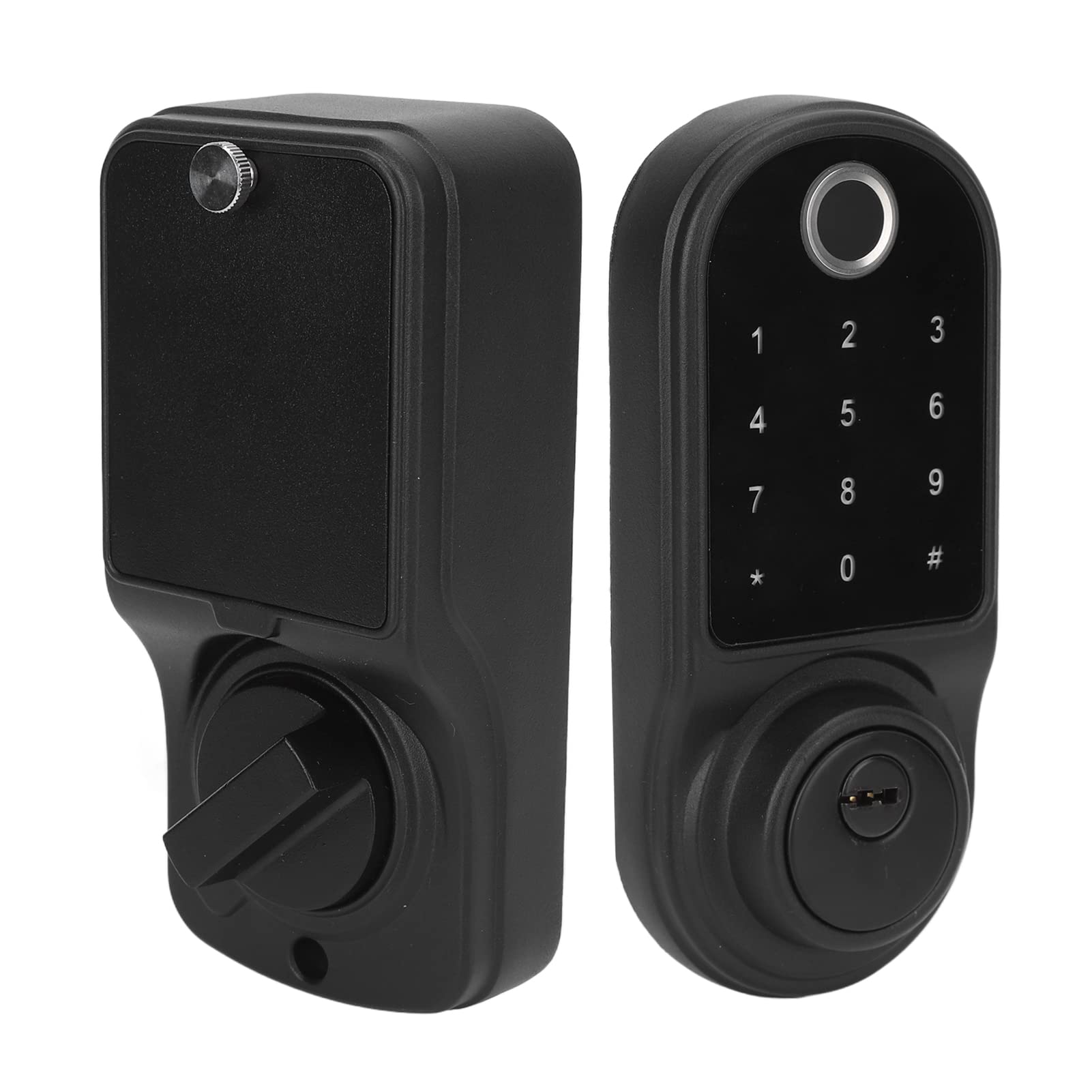 PUSOKEI Smart Lock - Fingerprint & Keyless Entry Electronic Deadbolt with Touchscreen Keypad, Tuya App Control, Mechanical Key Backup - Secure Smart Home & Hotel Door Lock for Modern Living