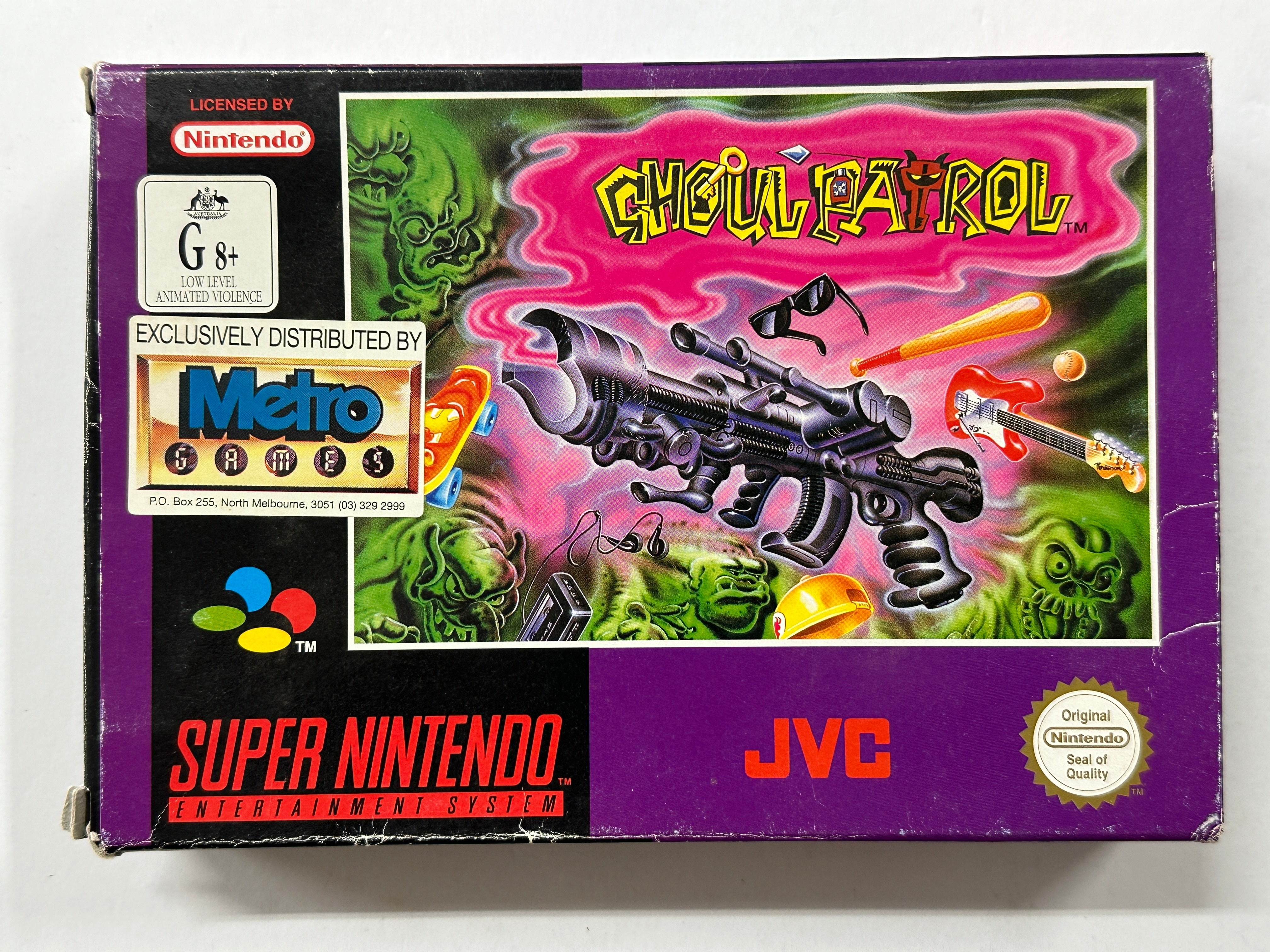Ghoul Patrol Complete In Box - Classic SNES Horror Game for Retro Gaming Enthusiasts | Perfect for Collectors & Nostalgic Gamers