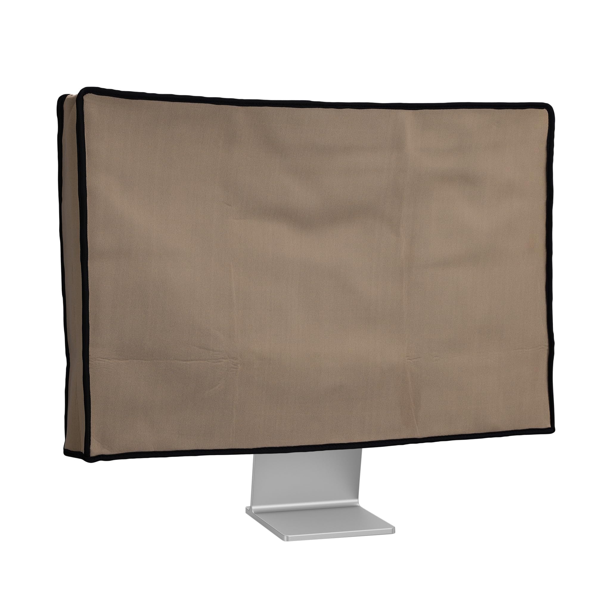 kwmobile Neoprene Dust Cover for 24-26 Inch Monitors - Computer Screen Protector & Display Case in Beige - Perfect for Home Office, Gaming Setup, and Workspace Protection
