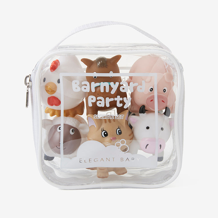 Barnyard Party Squirtie Baby Bath Toys - Fun & Safe Animal-Themed Water Play for Toddlers - Perfect for Bathtime, Pool, and Outdoor Splash Play