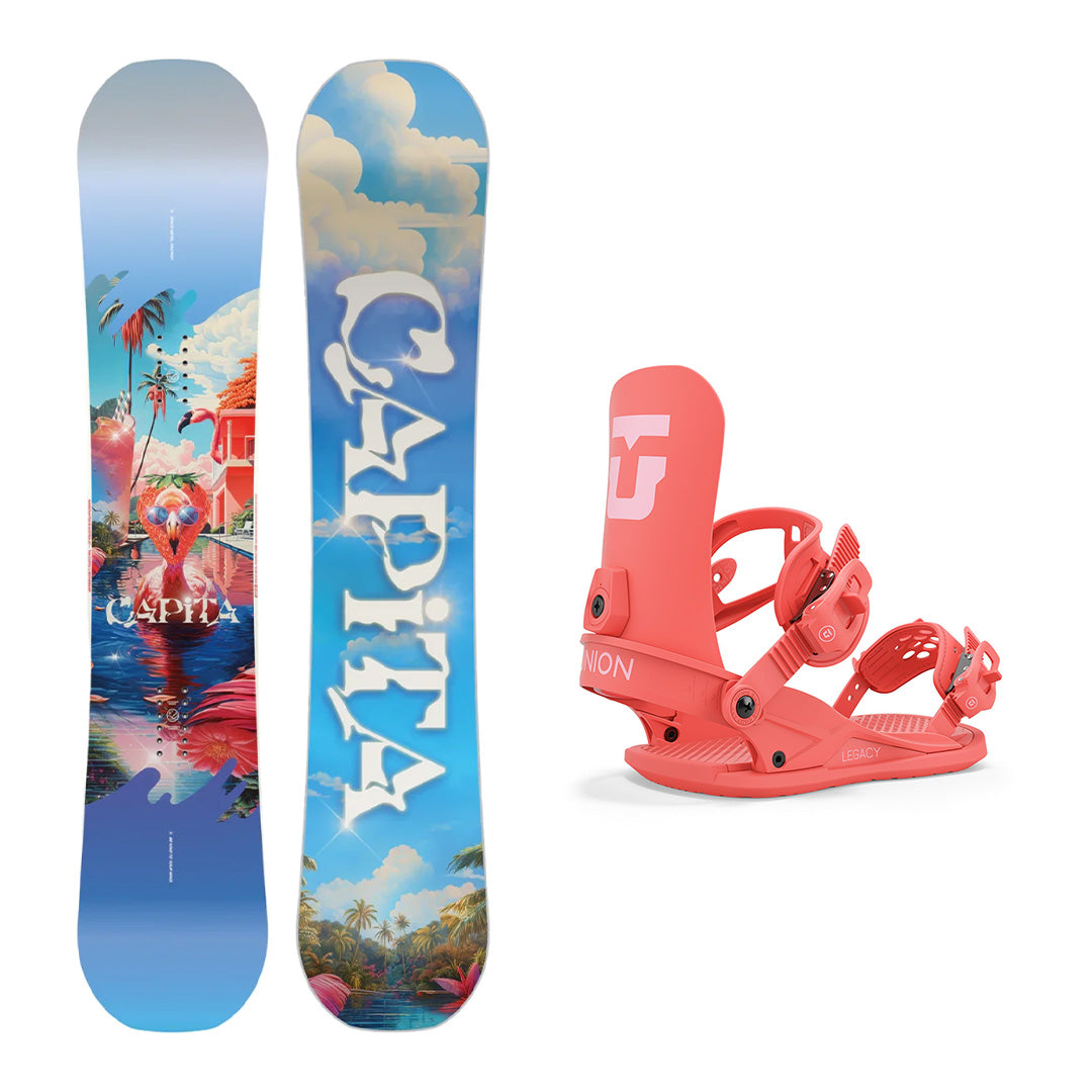 CAPiTA Women's Space Metal Fantasy Snowboard with Union Legacy Bindings - 2025 Model | All-Mountain Freestyle Snowboard for Women | Perfect for Park, Powder & Backcountry Riding